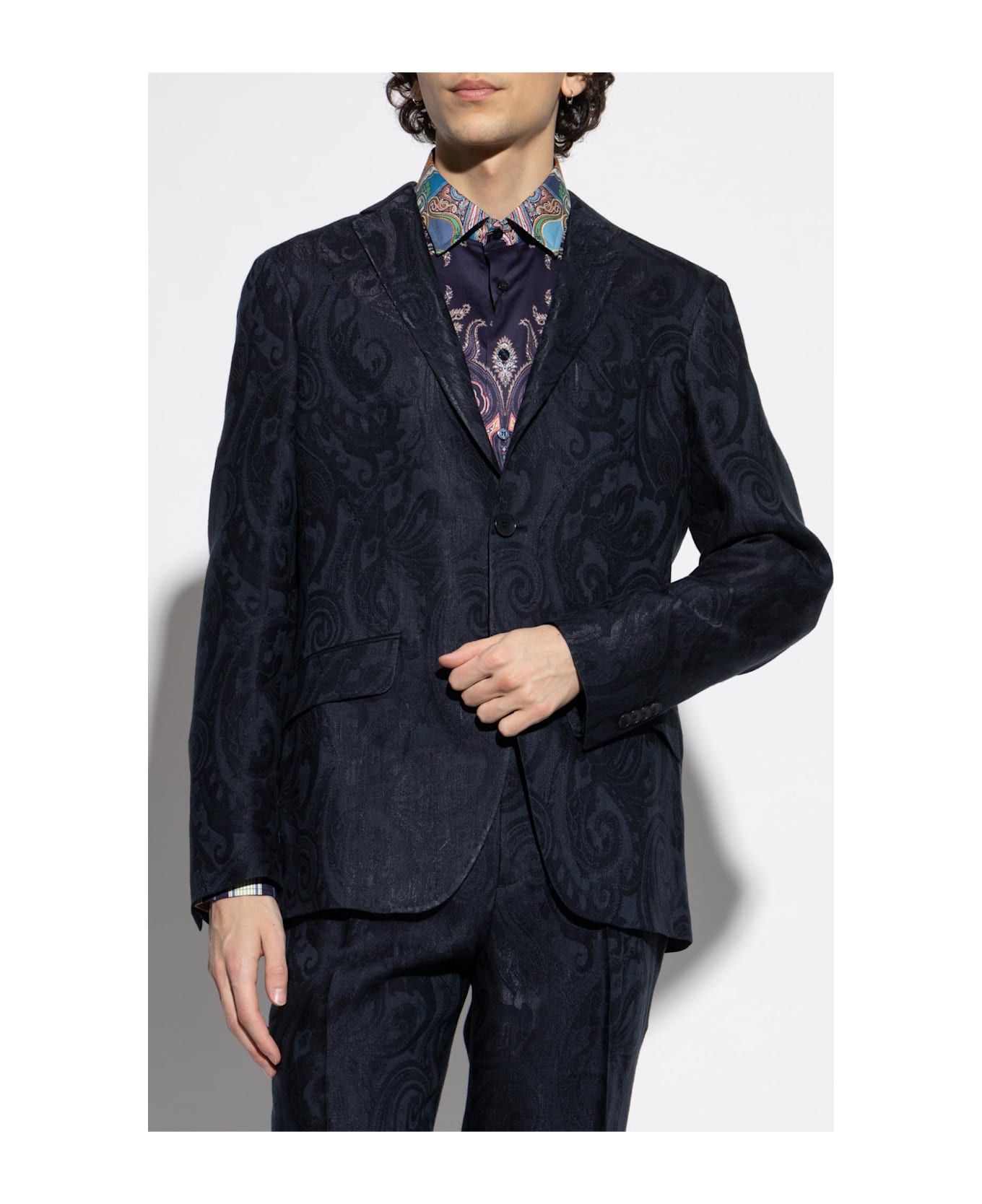 Etro Linen Blazer - Blue
