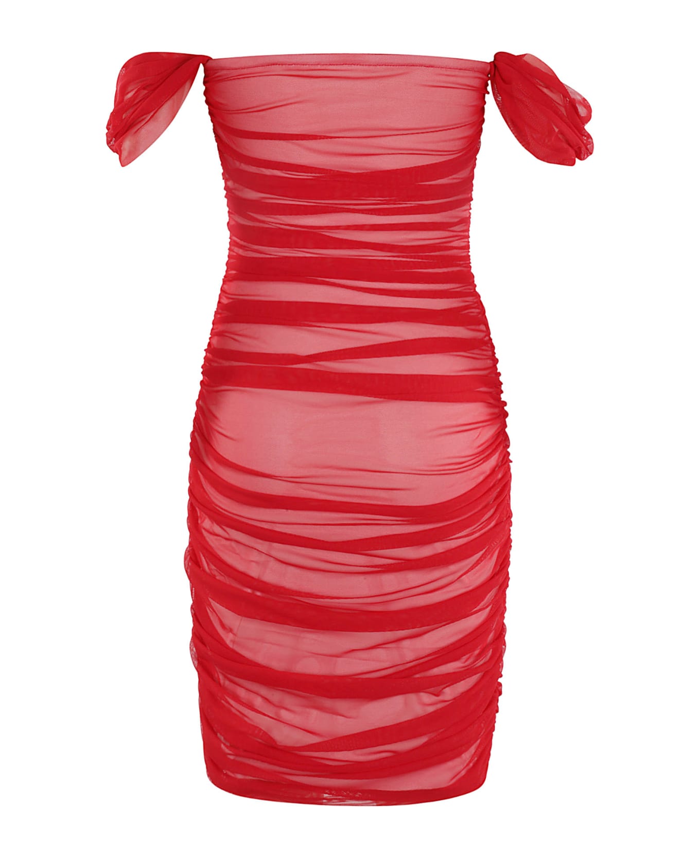 Norma Kamali Walter Dress To Knee W - Tiger Red Snow White ワンピース＆ドレス