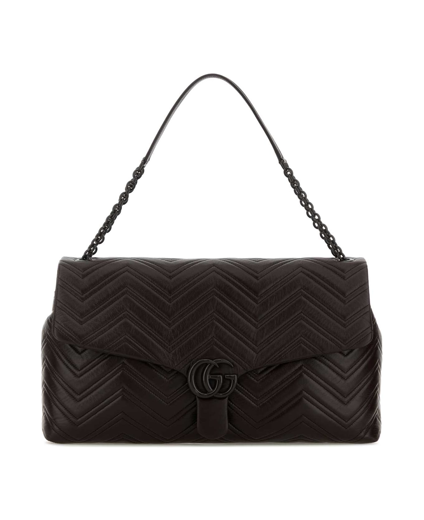 Gucci Chocolate Leather Maxi Gg Marmont Shoulder Bag - CHOCOLCHOCOLCHOCO トートバッグ
