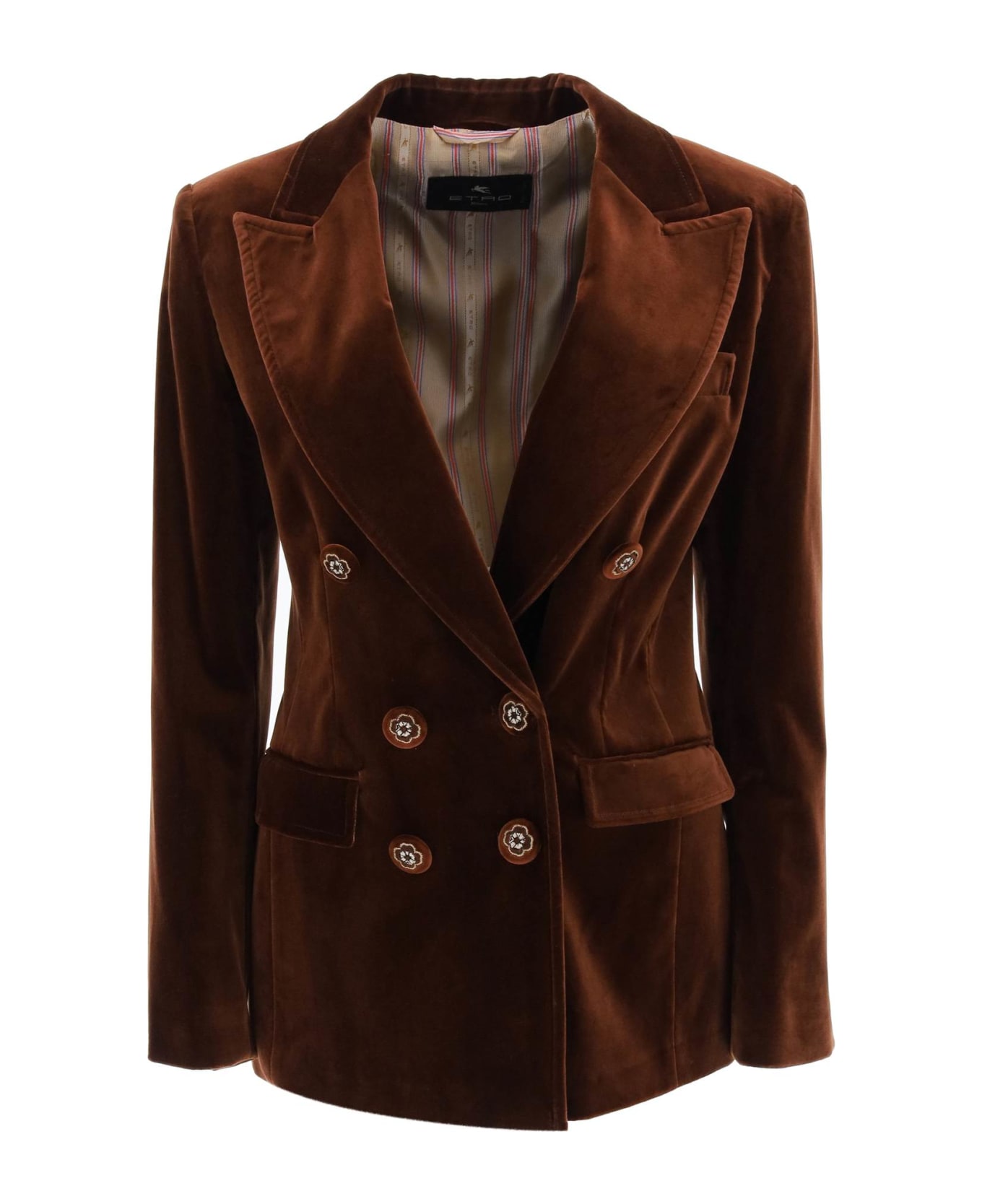 Etro Double-breasted Jacket - BROWN (Brown) ブレザー