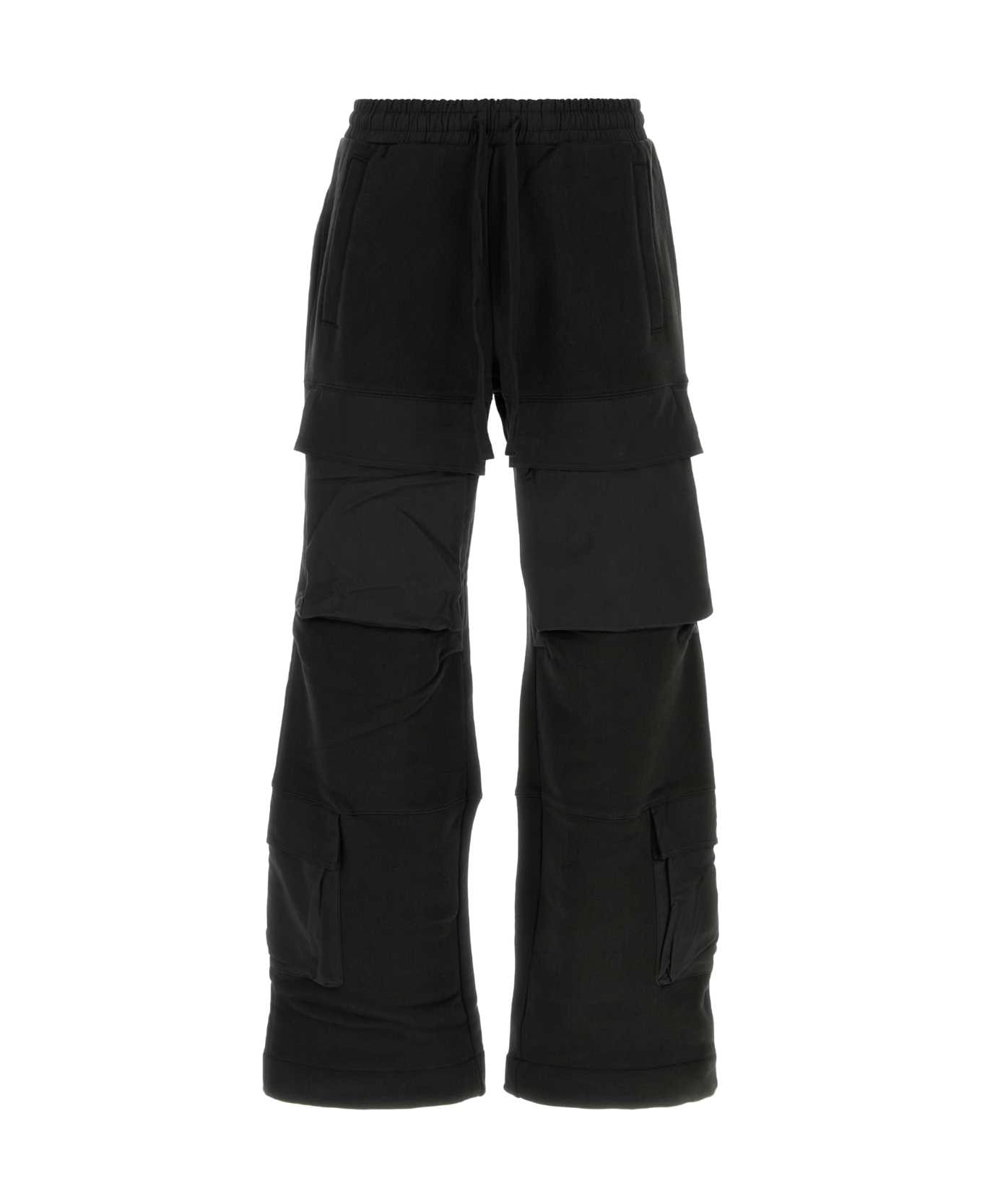 Entire Studios Black Cotton Joggers - SOOT