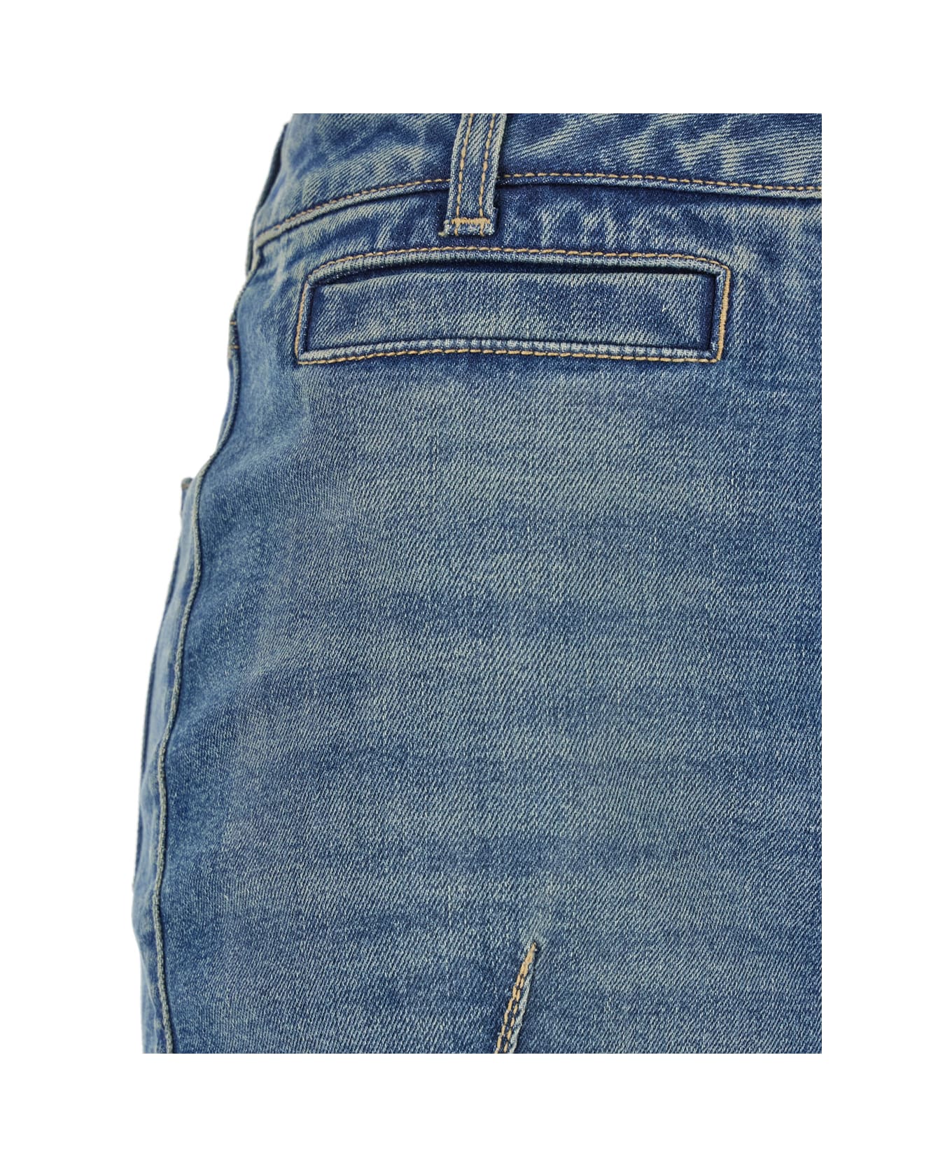 Alexander McQueen Denim Skirt - Blu