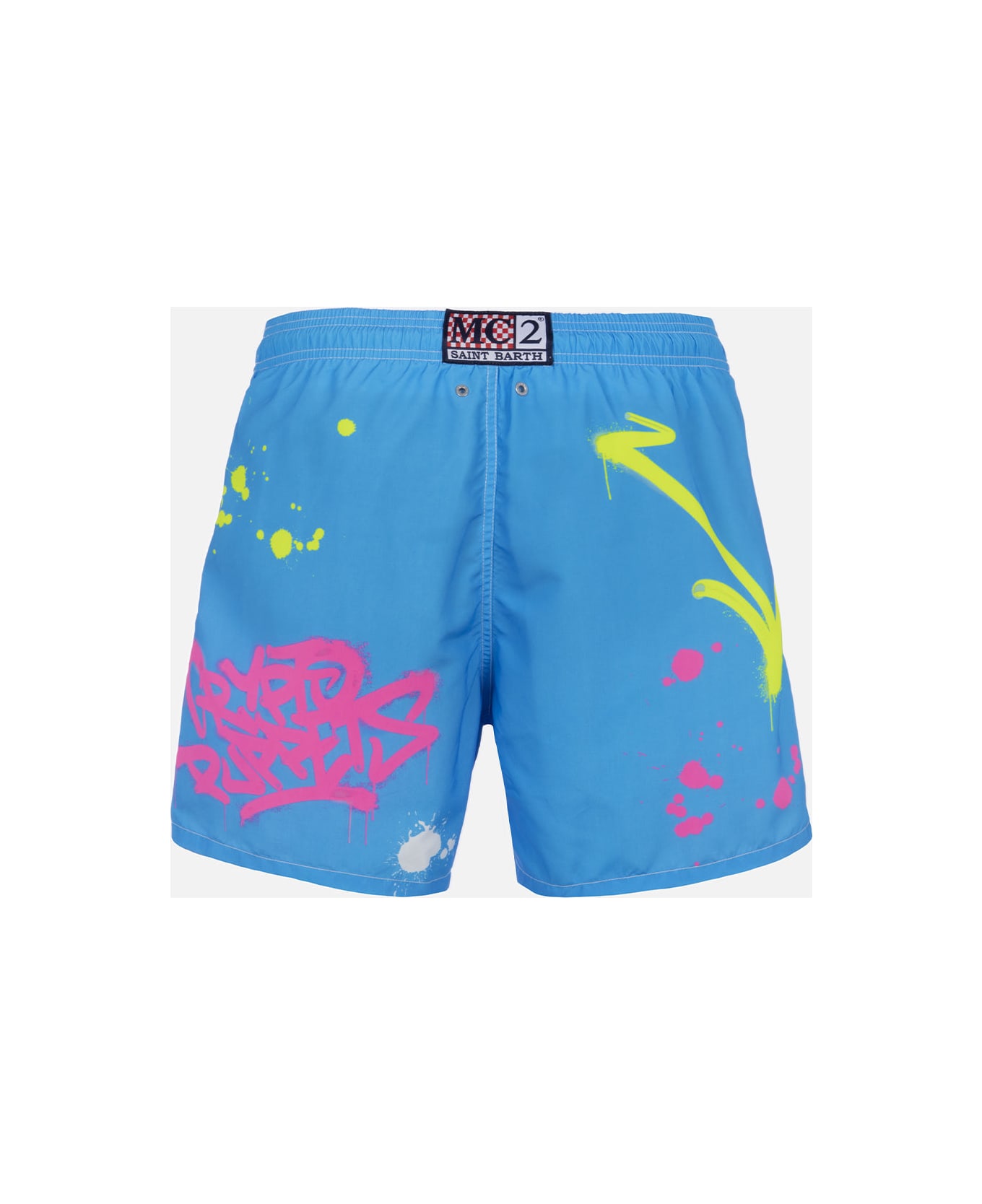 MC2 Saint Barth Man Swim Shorts With Duck Print | Crypto Puppets® Special Edition - SKY