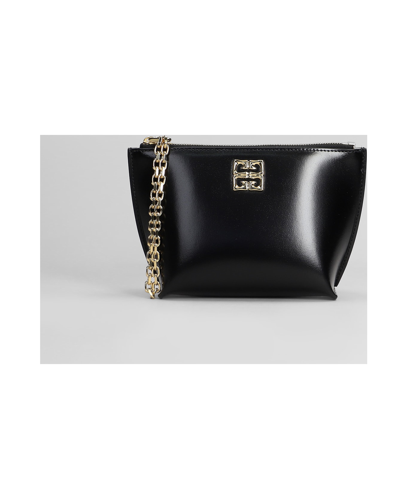 Givenchy 4g Liquid Pouch S Clutch In Black Leather - black