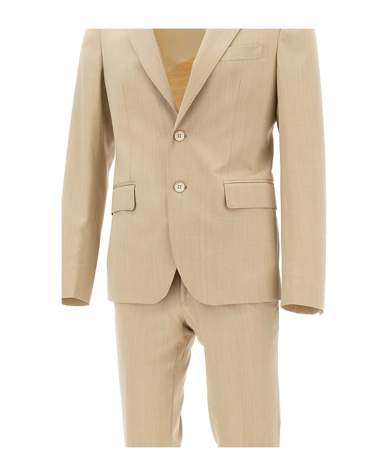 Brian Dales Fresh Wool Two-piece Suit - BEIGE