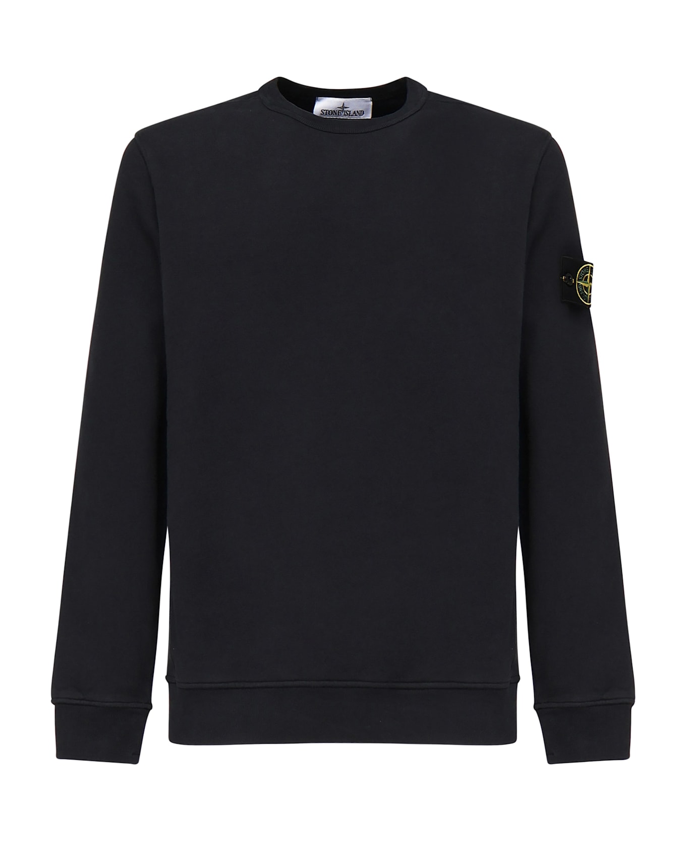 Stone Island Crewneck Sweatshirt With Logo - Blue
