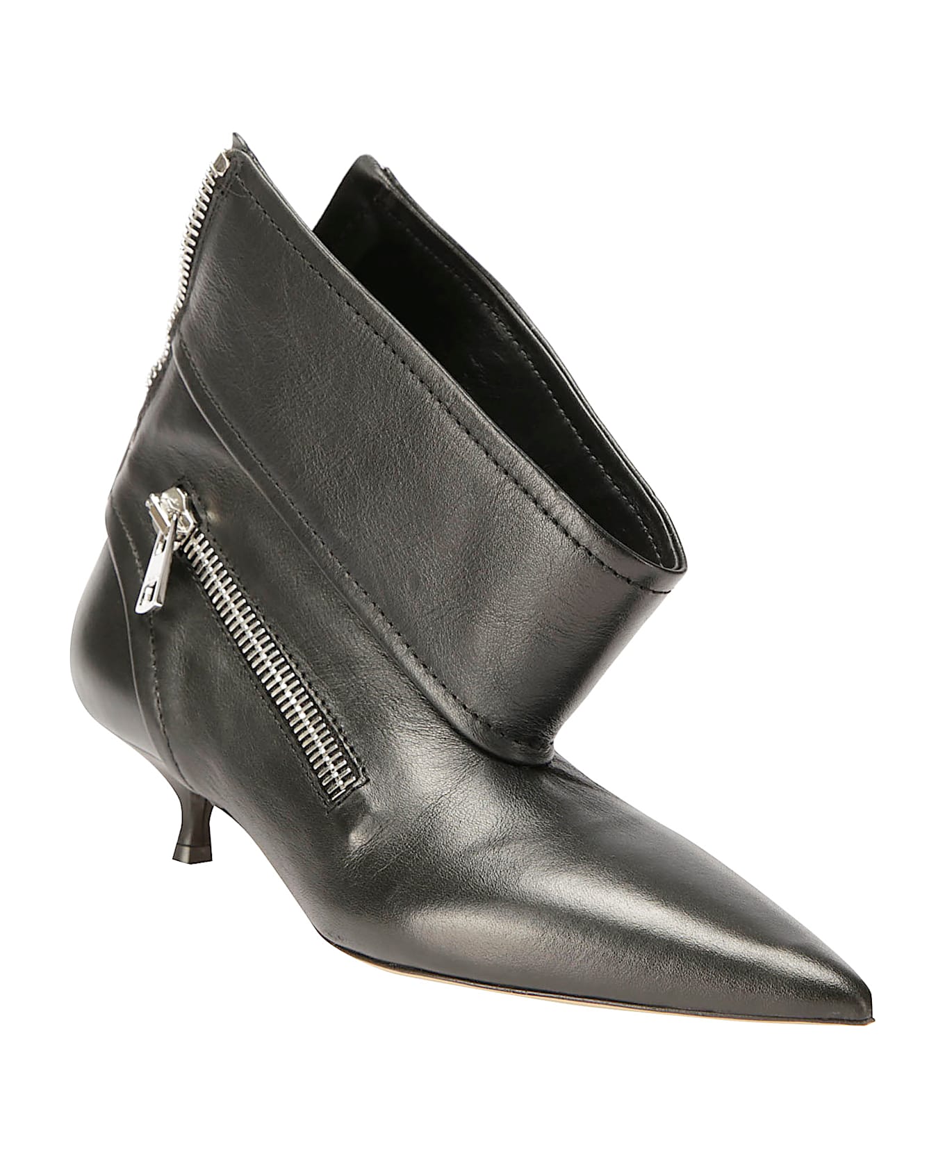 J.W. Anderson Biker Kitten Heel - LIGHT STONE