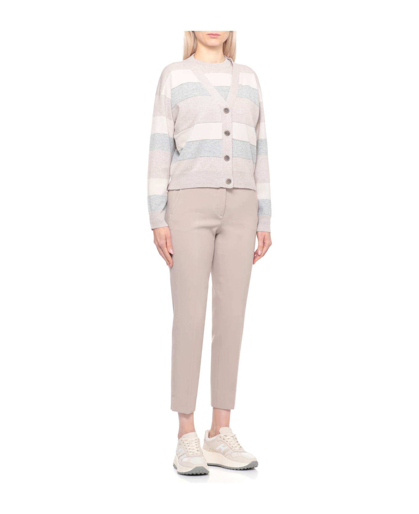 Peserico Wool Blend Cardigan - Beige