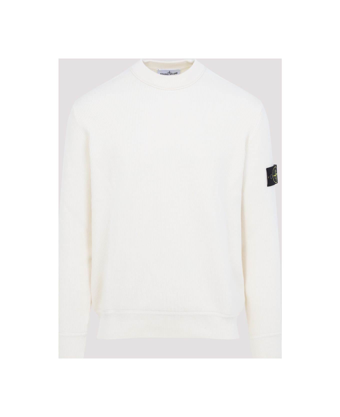 Stone Island Crew Neck Sweater - Ivory ニットウェア