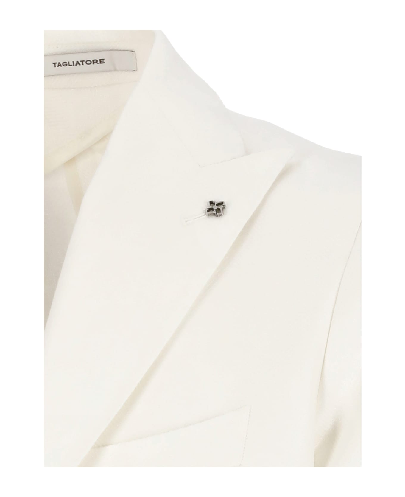 Tagliatore Linen And Cotton Jacket - Ivory
