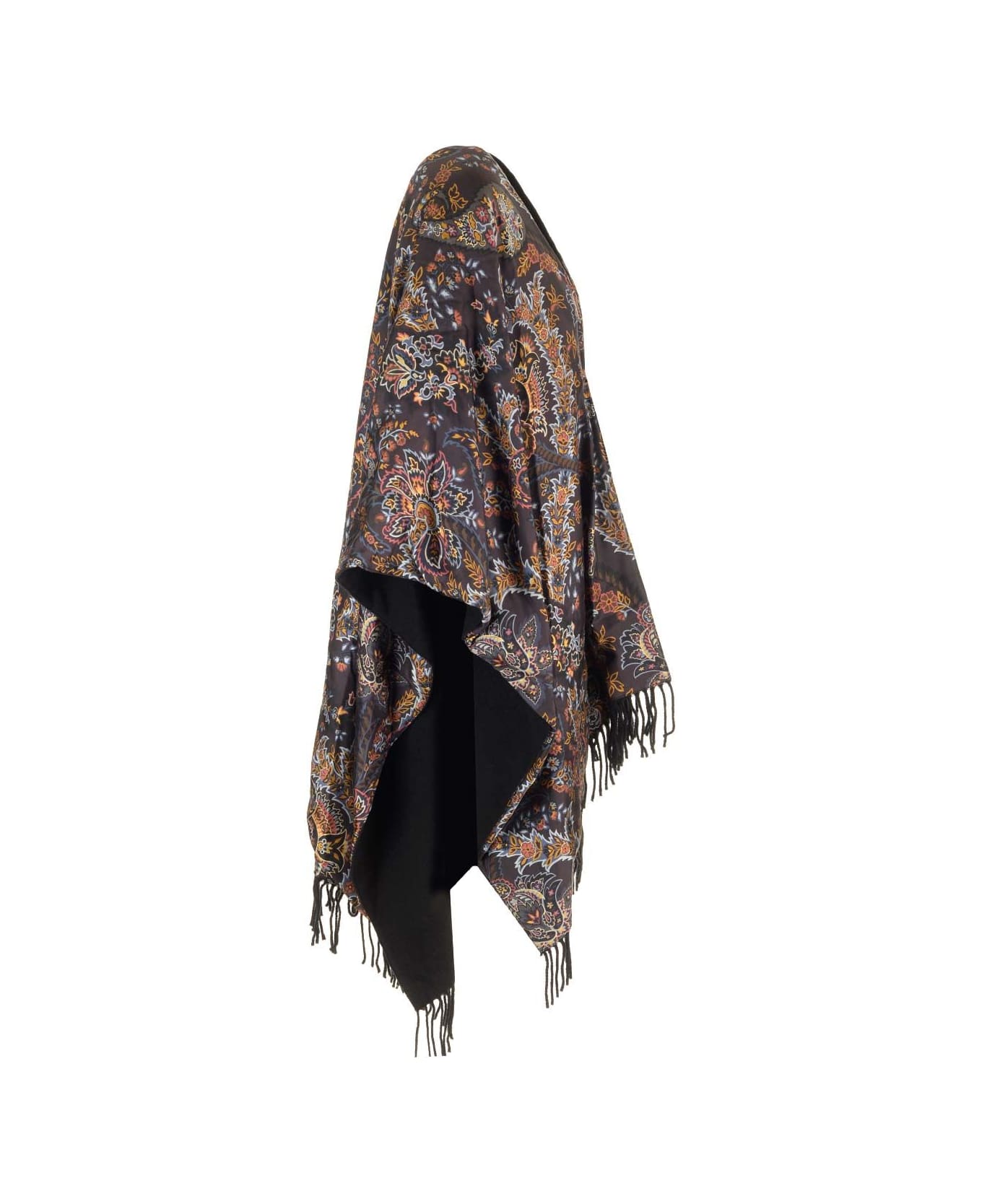 Etro Wool And Silk Cape - Multicolor