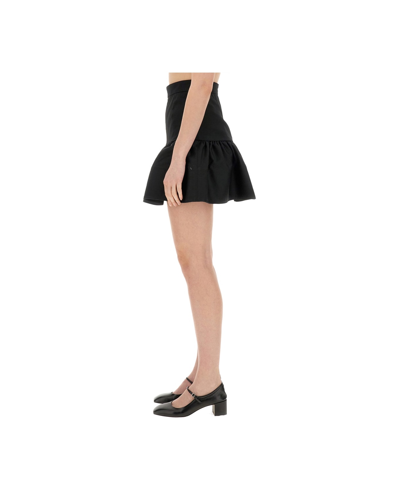 Patou Cotton Mini Skirt - BLACK