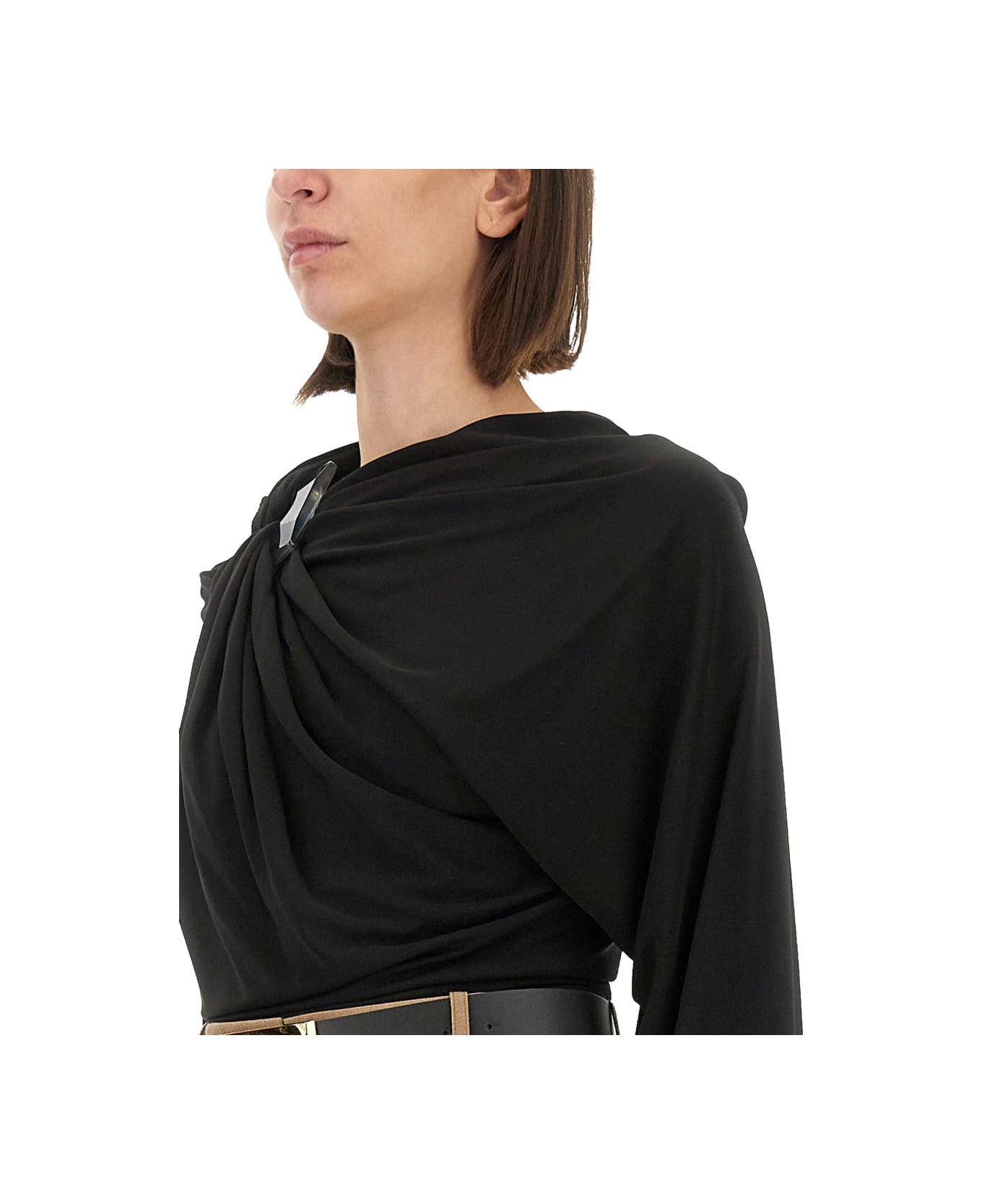 Victoria Beckham Draped Top - BLACK