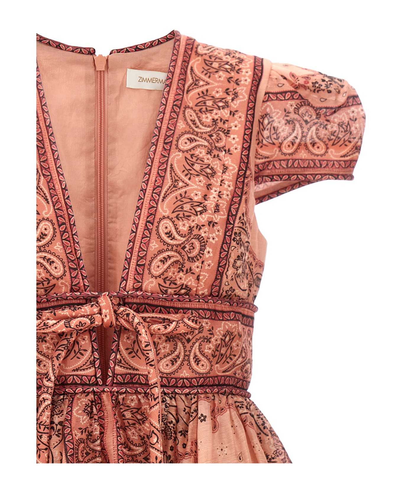 Zimmermann 'matchmaker Structured Mini' Dress - Pkba Pink Bandana