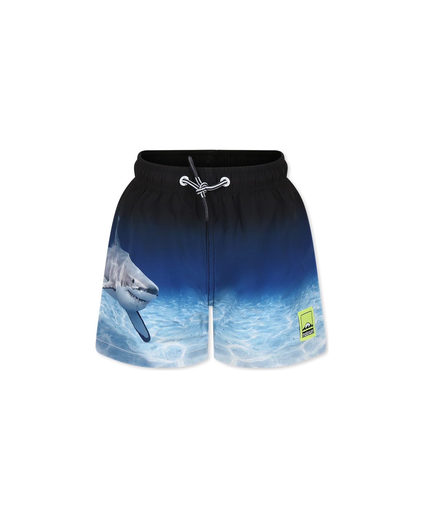 Molo Blue Swim Shorts For Boy With Shark - Blue