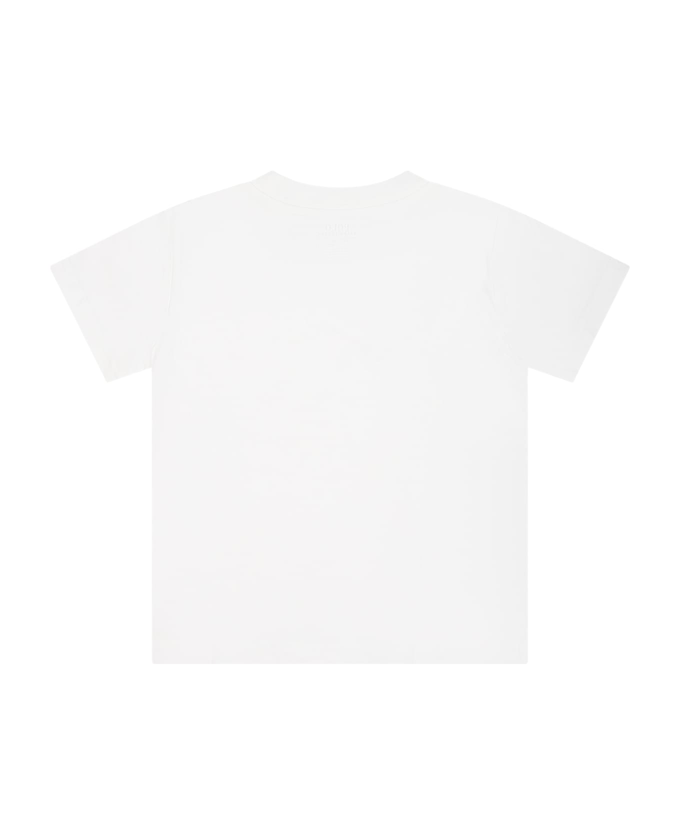 Ralph Lauren White T-shirt For Boy With Pony Logo - White Tシャツ＆ポロシャツ