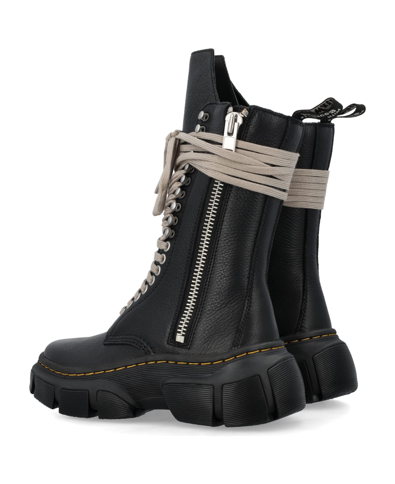 Rick Owens x Dr. Martens 1918 Leather Dmxl Platform Boots - BLACK