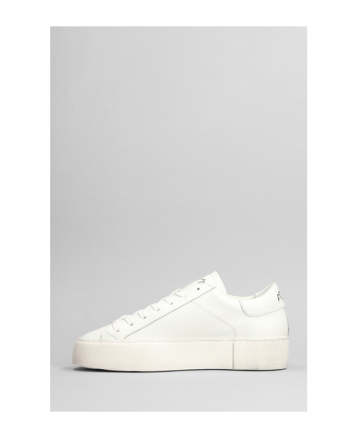 AMA-BRAND Sneakers In White Leather - white ウェッジシューズ