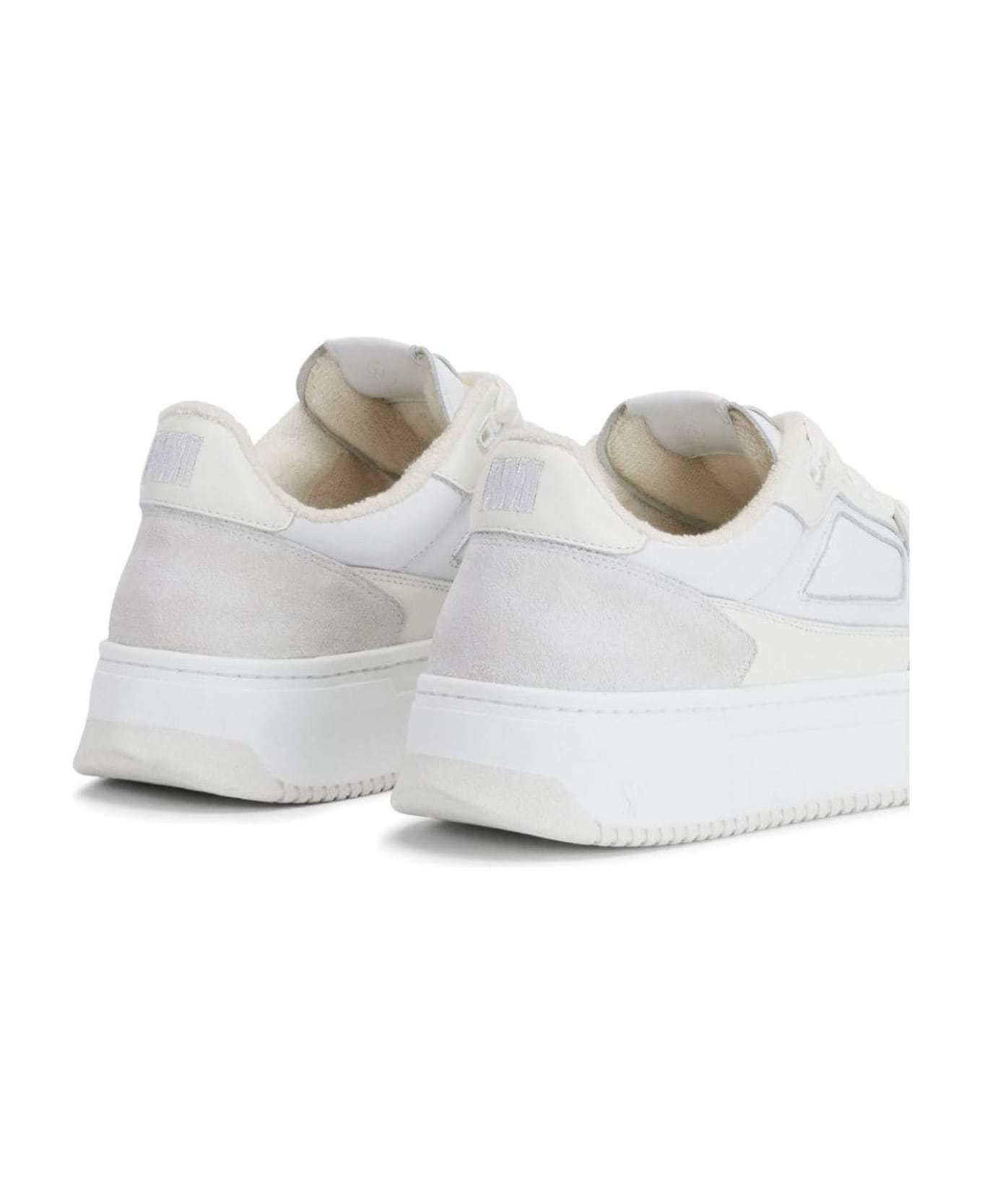 Ami Alexandre Mattiussi White Calf Leather Sneakers - WHITE スニーカー
