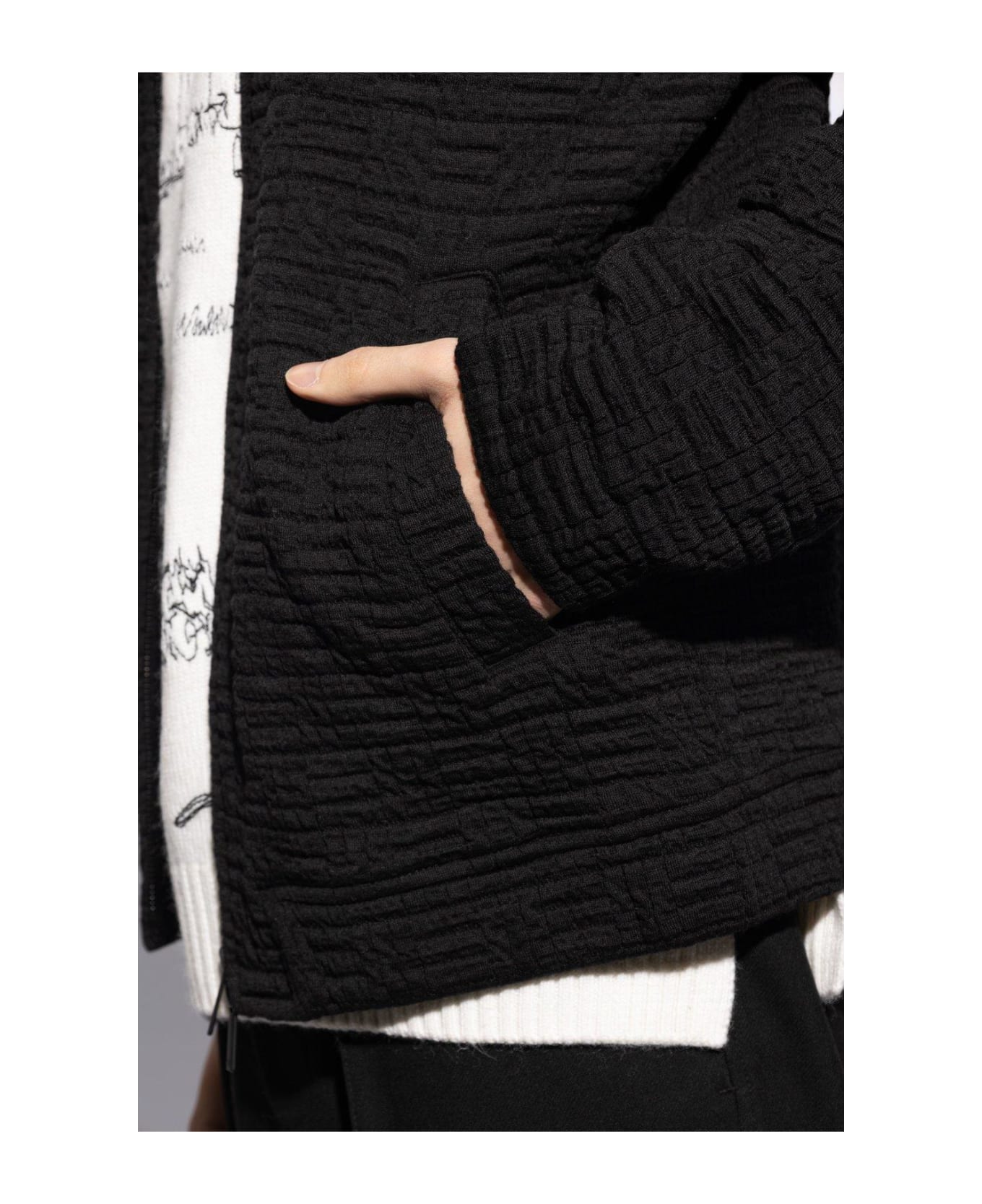 Emporio Armani Textured Jacket - Black ジャケット
