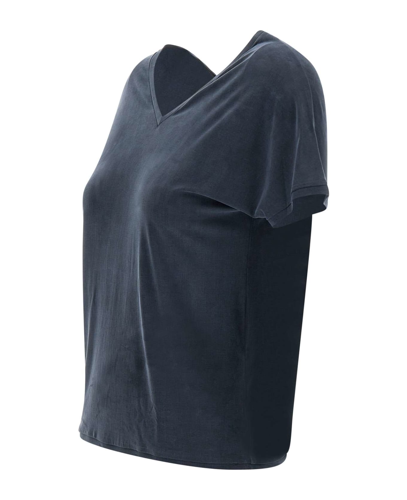 RRD - Roberto Ricci Design Cupro Fabric T-shirt - BLUE