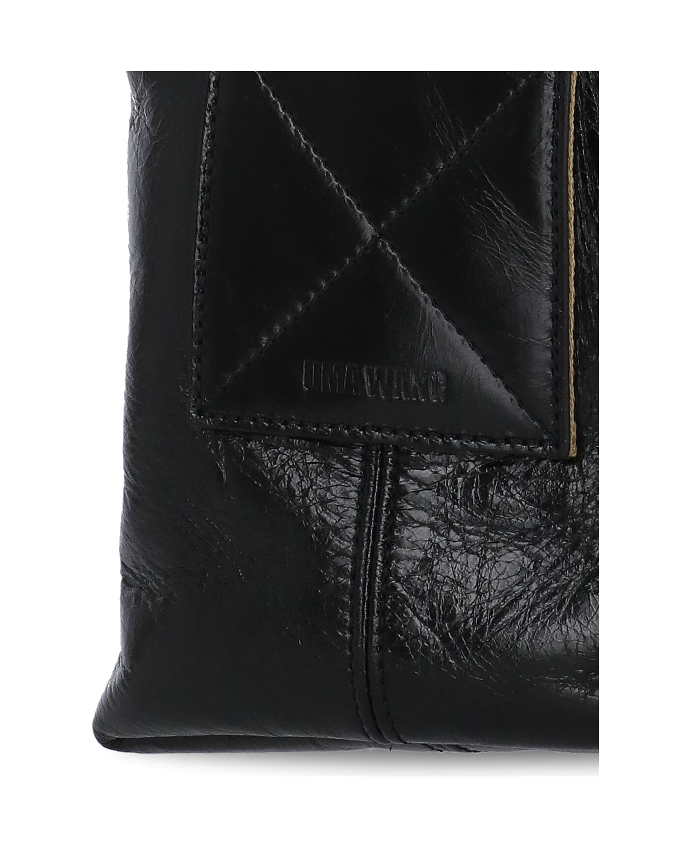 Uma Wang Leather Shoulder Bag - Black