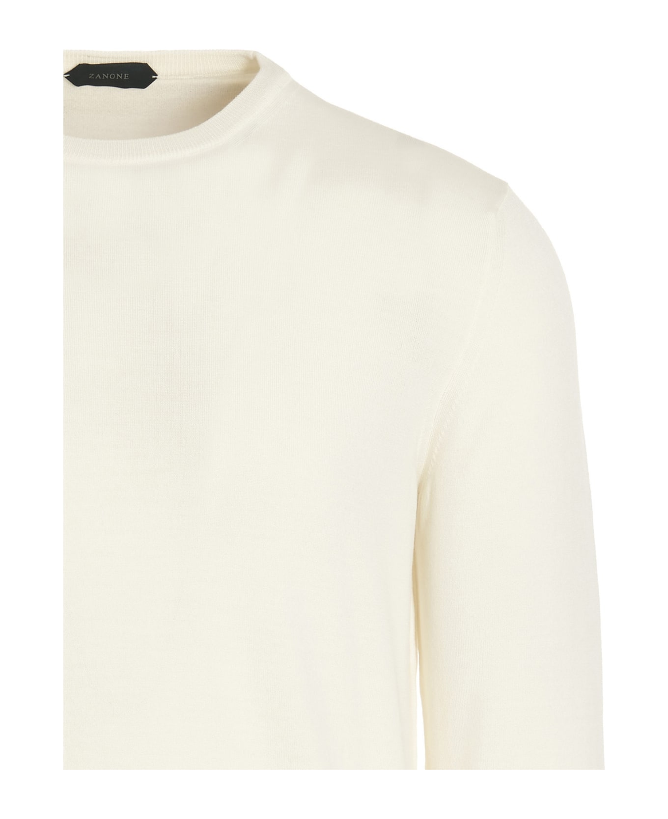 Zanone Flex Wool Gauge Sweater - White