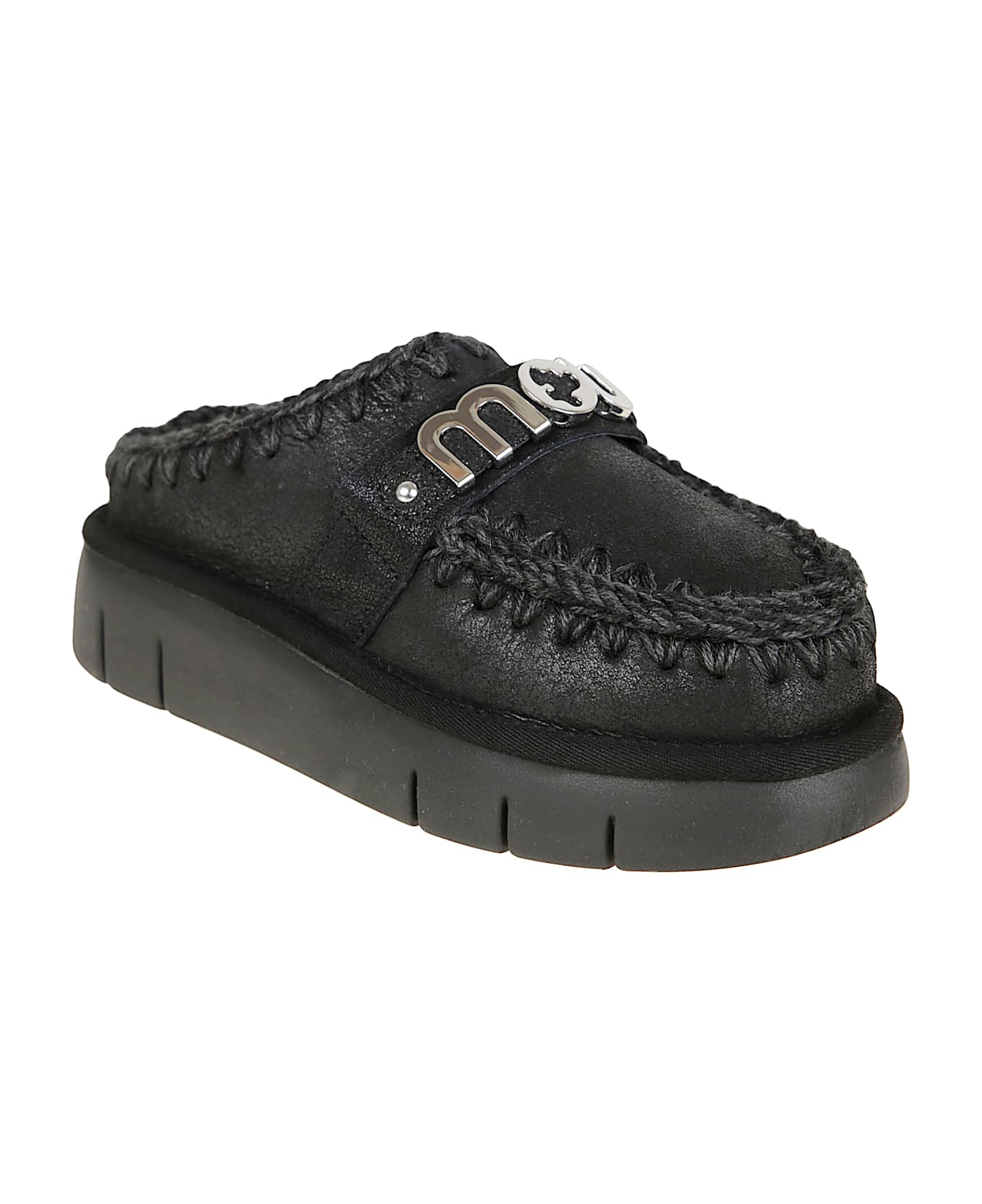 Mou Bounce Clog Special Leather - Black