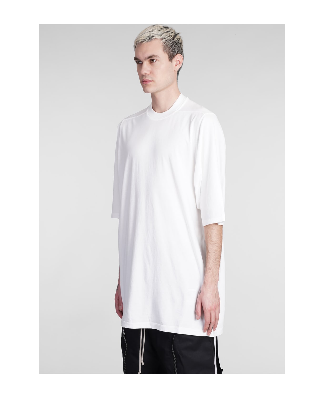 DRKSHDW Jumbo Ss T T-shirt In White Cotton - white