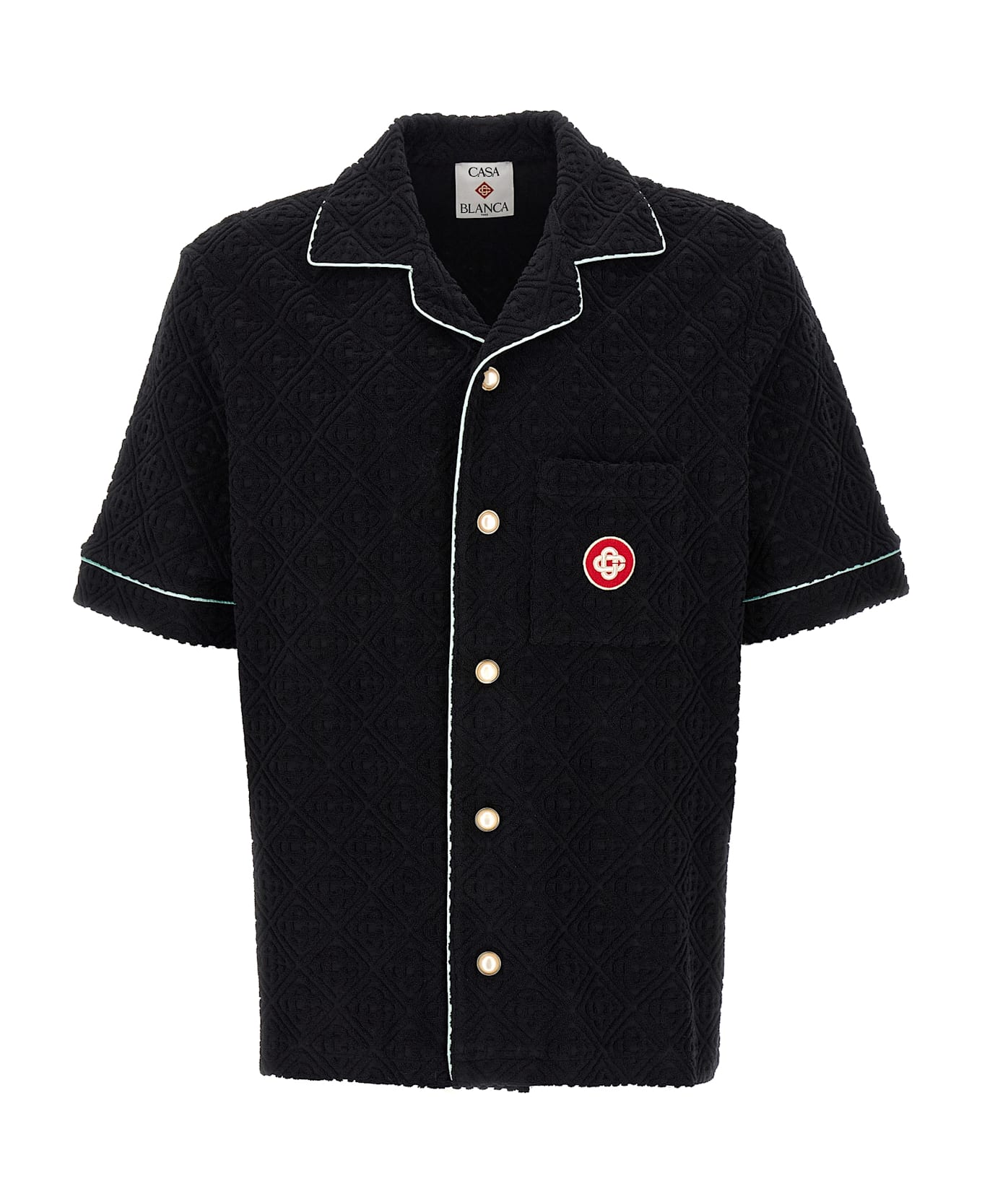 Casablanca 
towelling Monogram
 Shirt - Black  