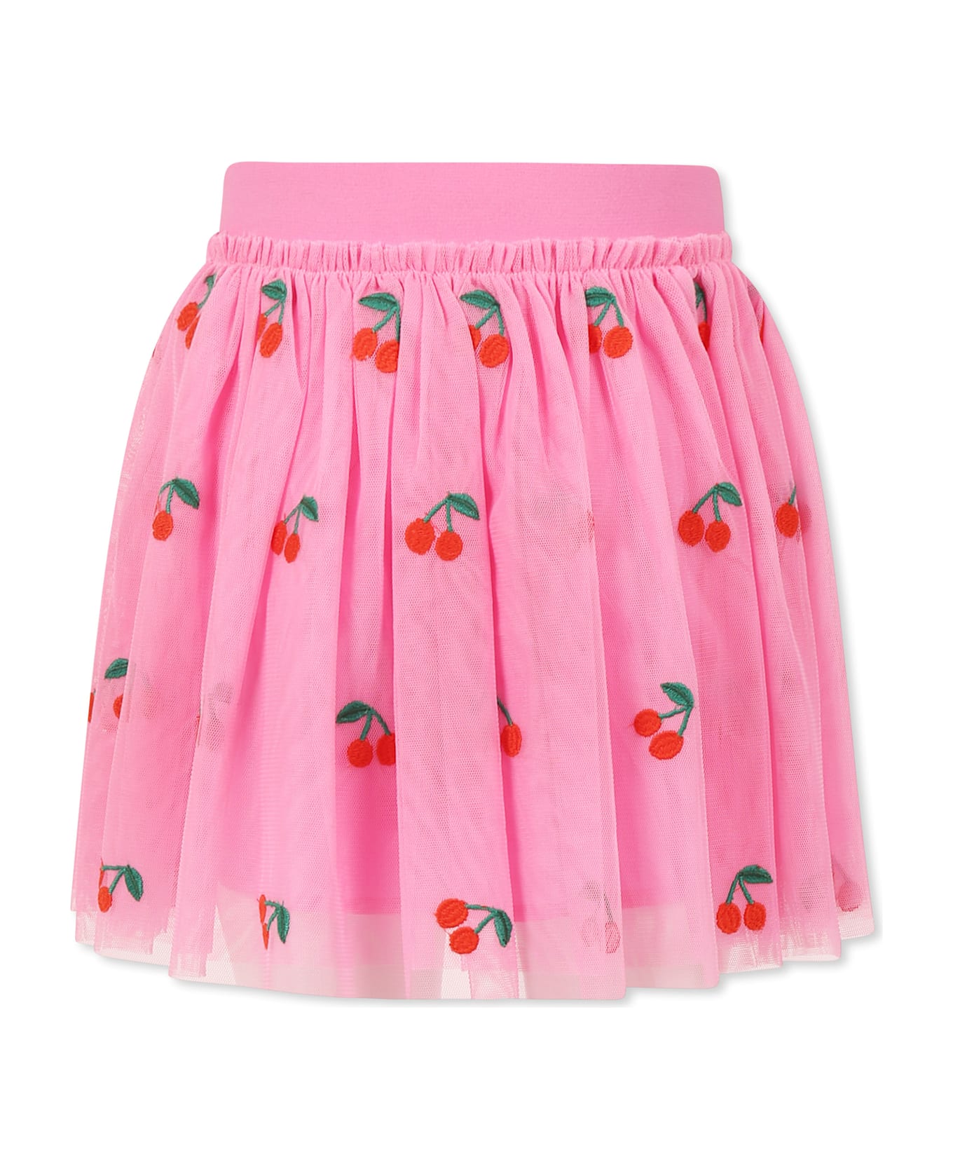 Stella McCartney Kids Pink Skirt For Girl With Cherries - Pink