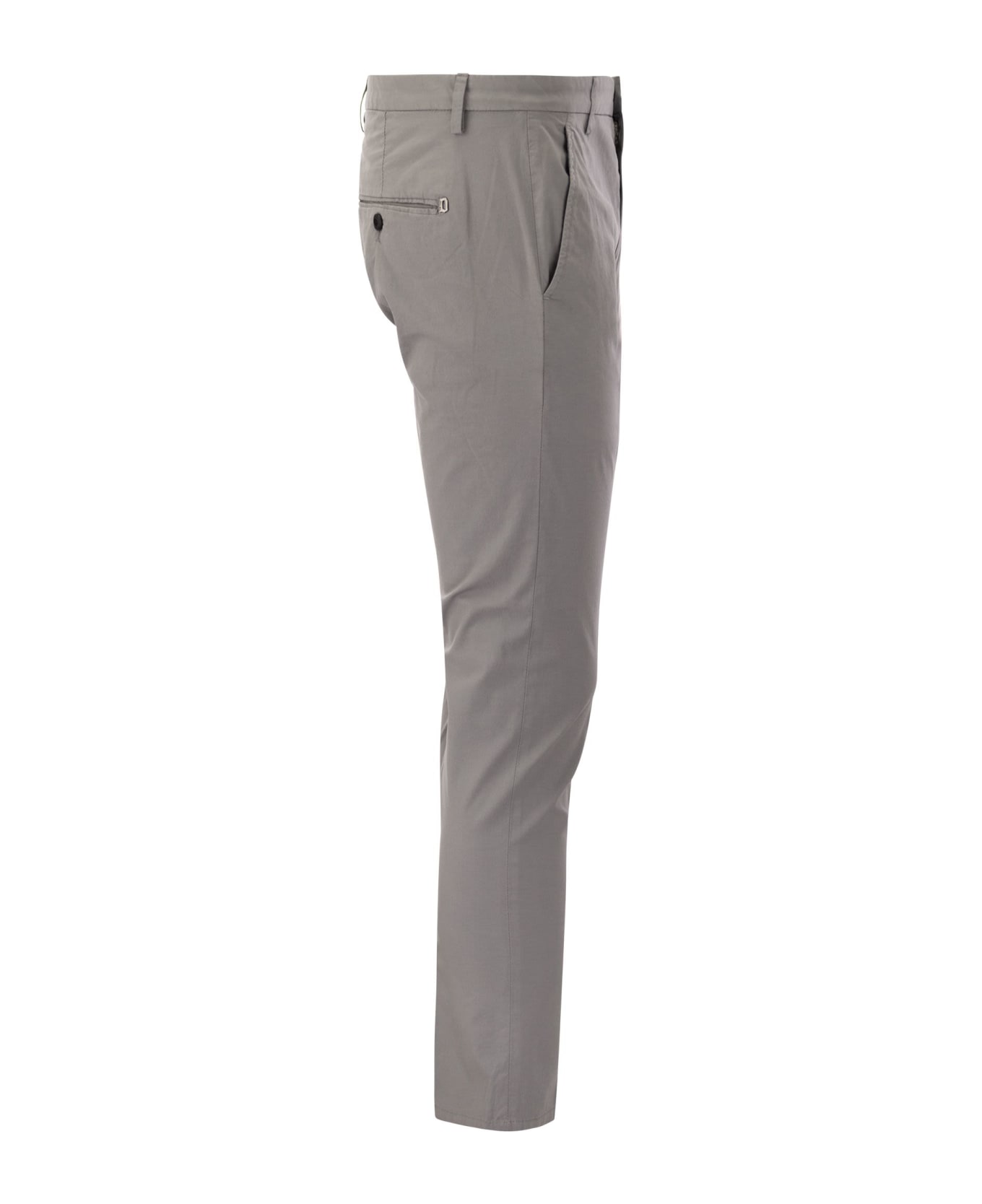 Dondup Alfredo - Slim-fit Cotton Trousers - Grey
