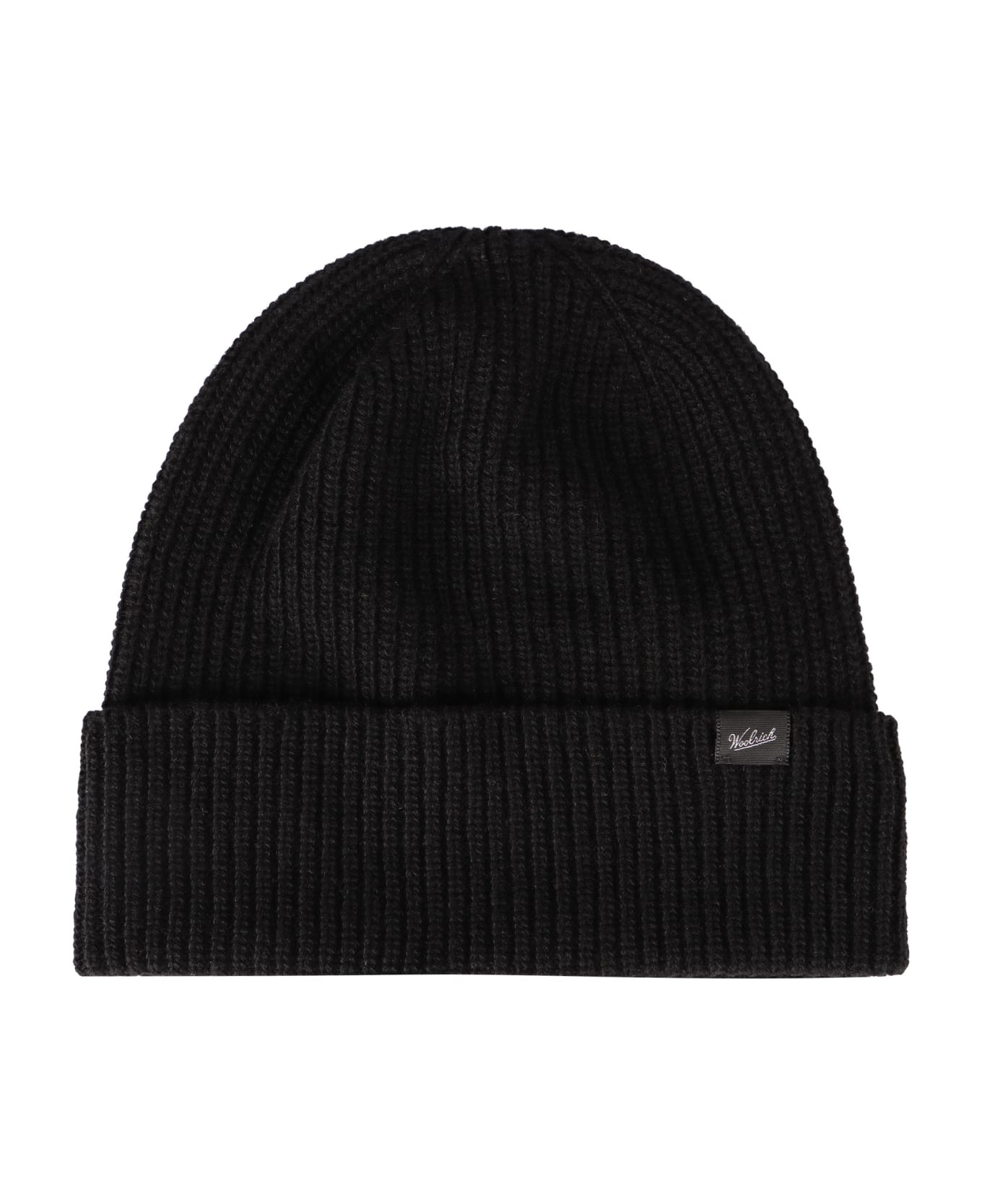 Woolrich Ribbed Knit Beanie - Black