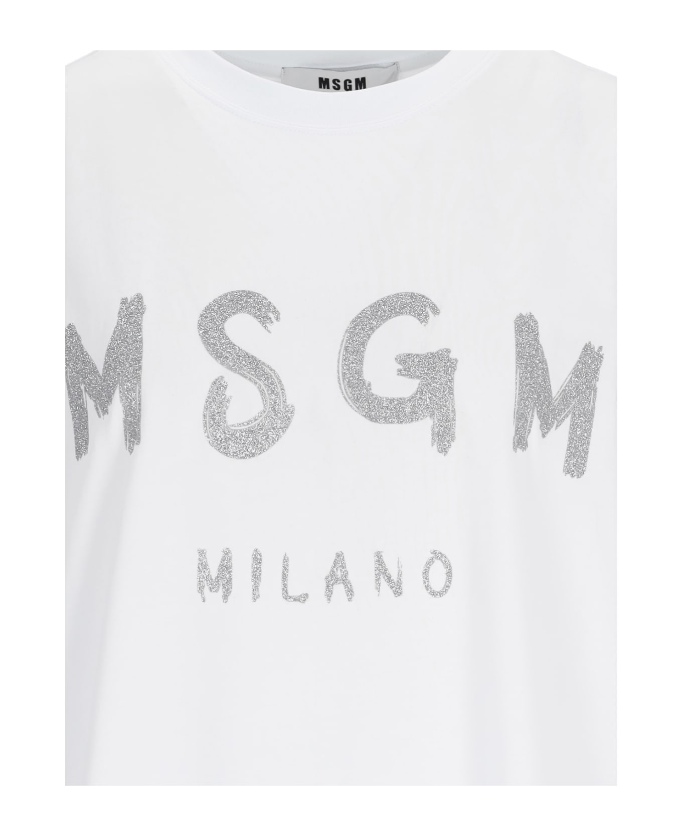 MSGM Logo Dress - White