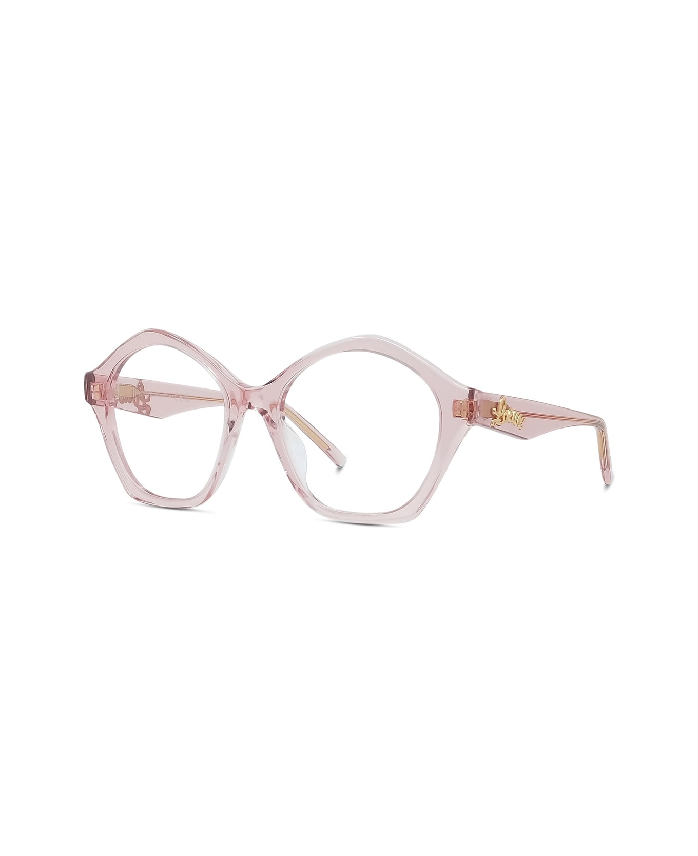 Loewe Lw50053i Curvy 072 Transparent Pink Glasses - Rosa