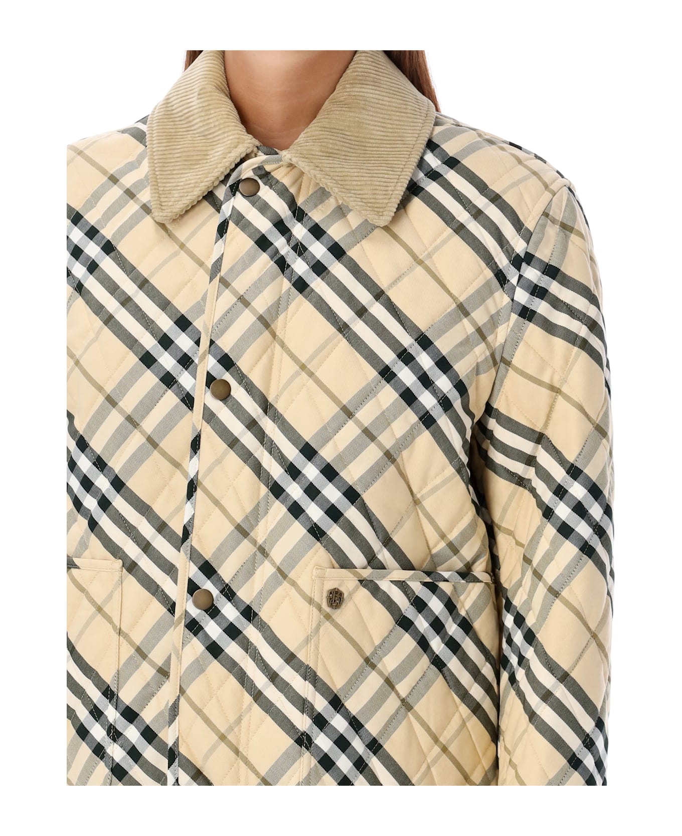 Burberry London Burberry Check Quilted Barn Jacket - GRAIN IP CHECK