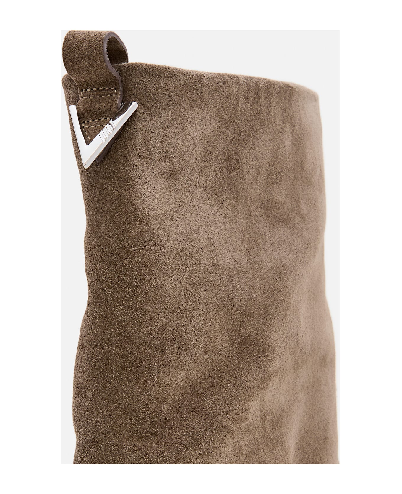 The Attico Suede Robin Combat Boots - Beige