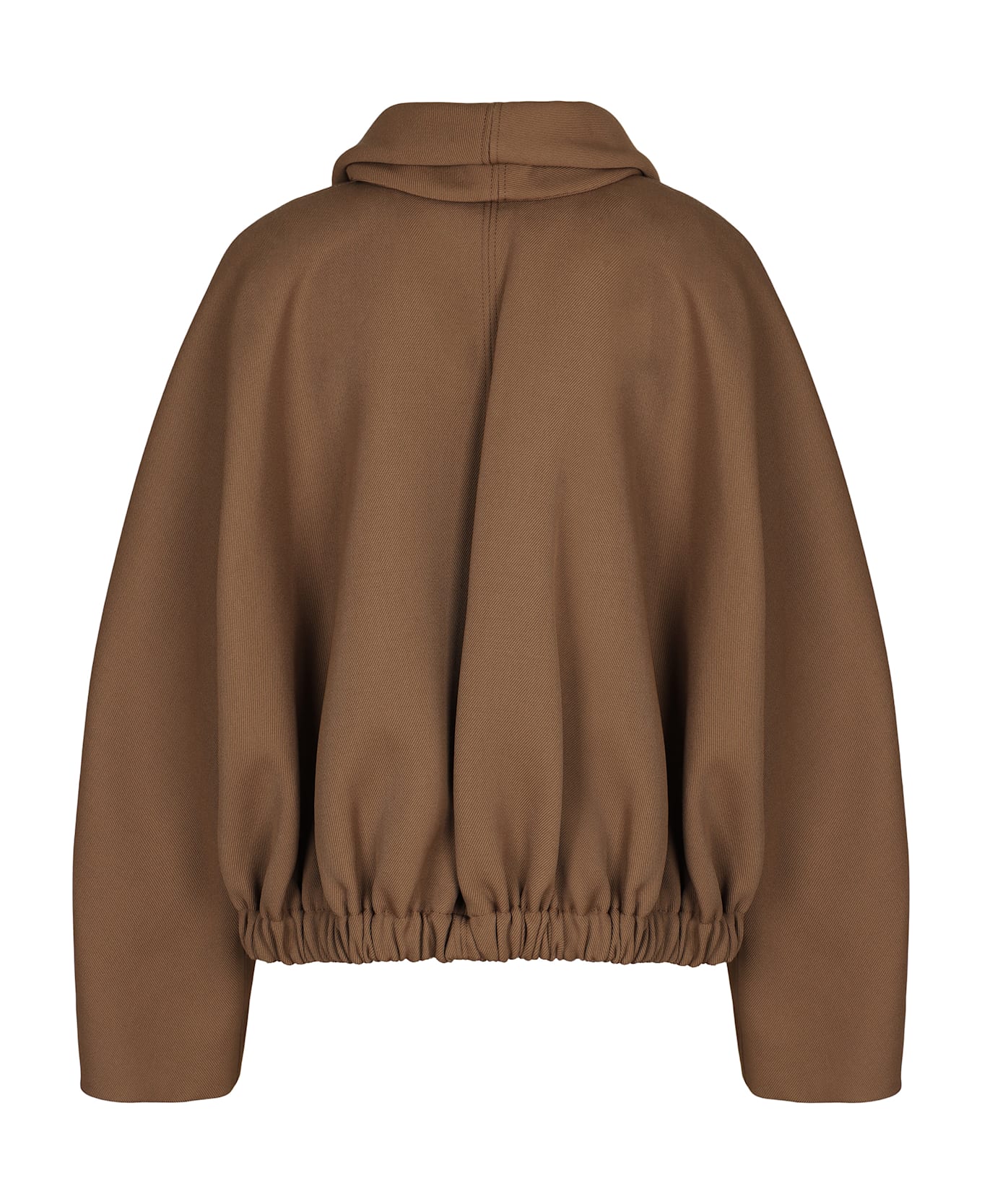 Victoria Beckham Bomber Jacket In Wool - Camel