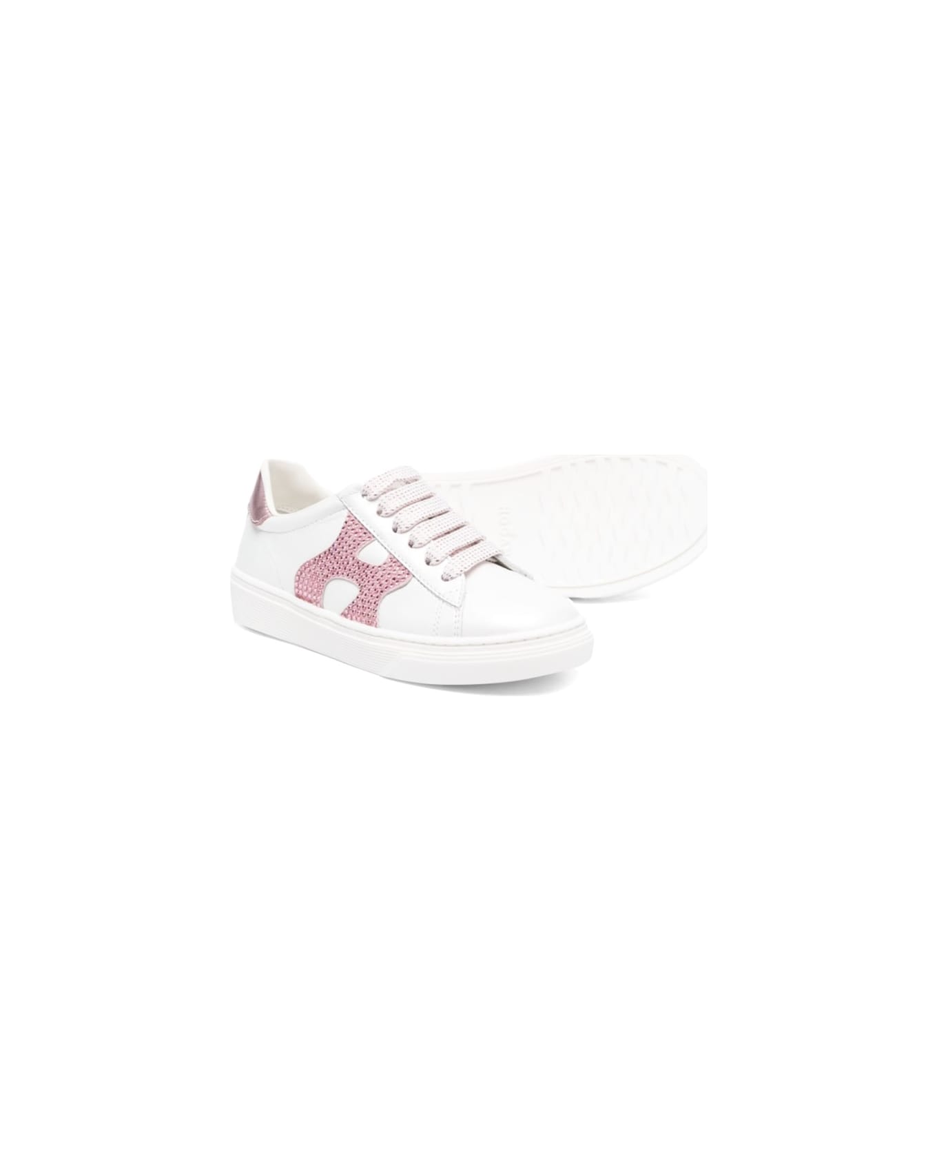 Hogan Sneaker J340 H Rhinestone - WHITE
