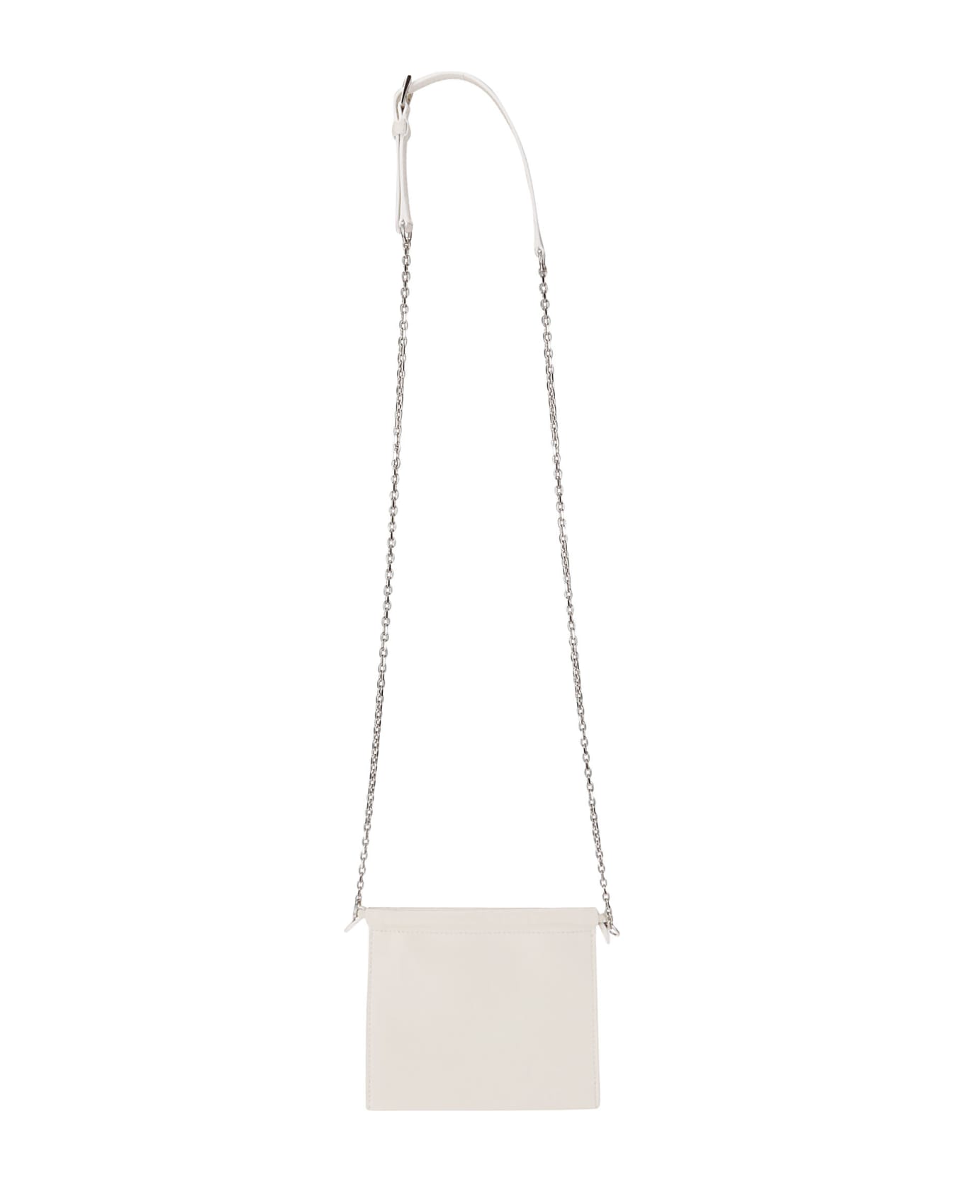 Maison Margiela Drawstring Phone Neck Pouch With Chain - WHITE アクセサリー