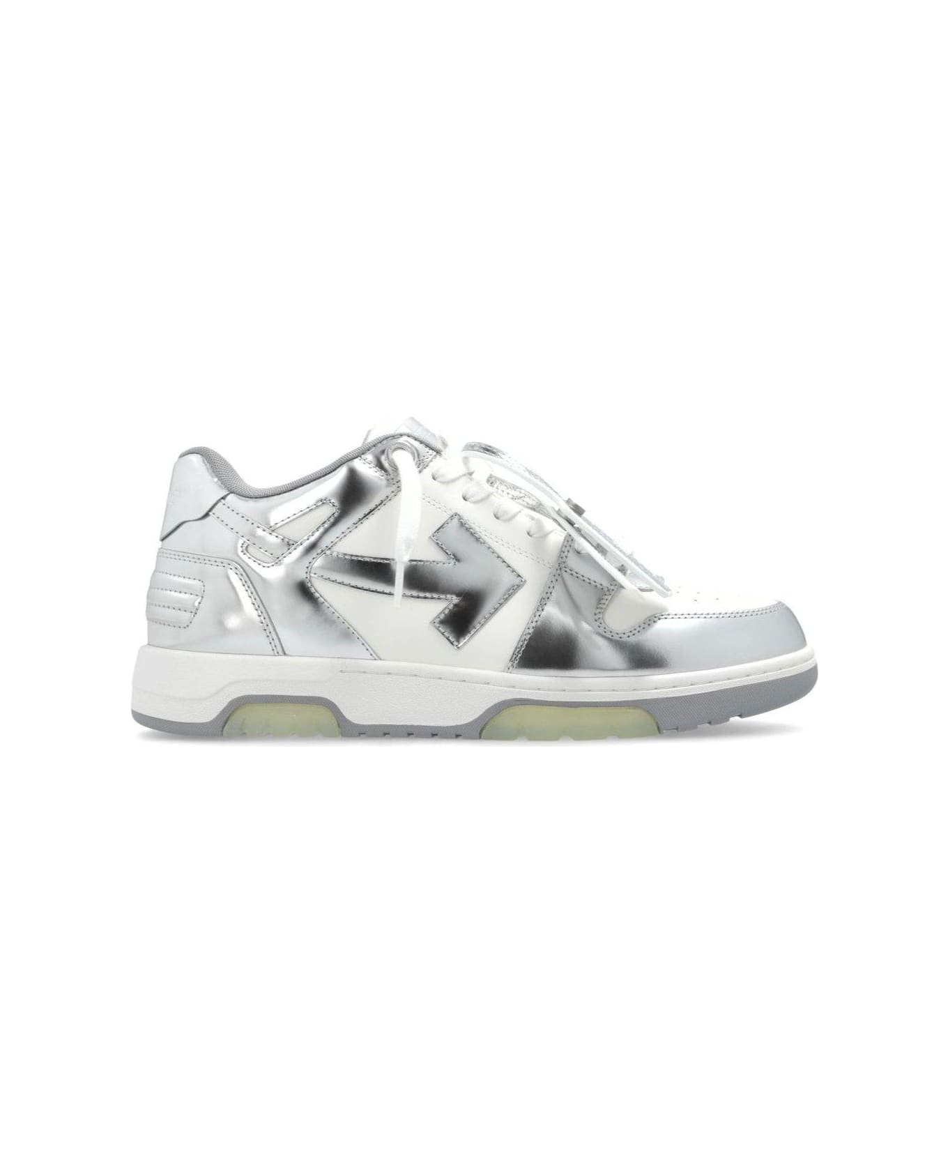 Off-White Out Of Office 'ooo' Lace-up Sneakers - WHITE/SILVER