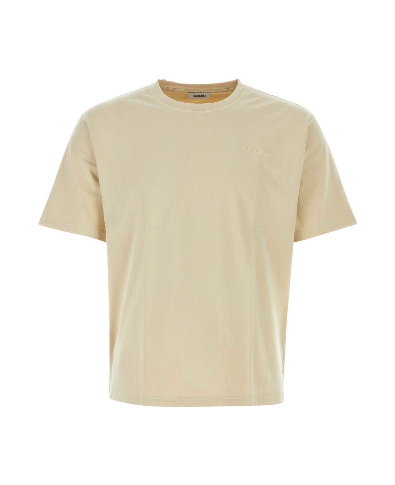Nanushka Beige Cotton Reece T-shirt - WORDMARKSHELL