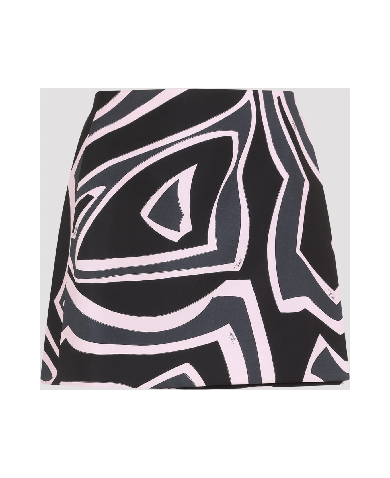 Pucci Silk Mini Skirt - Black Pink