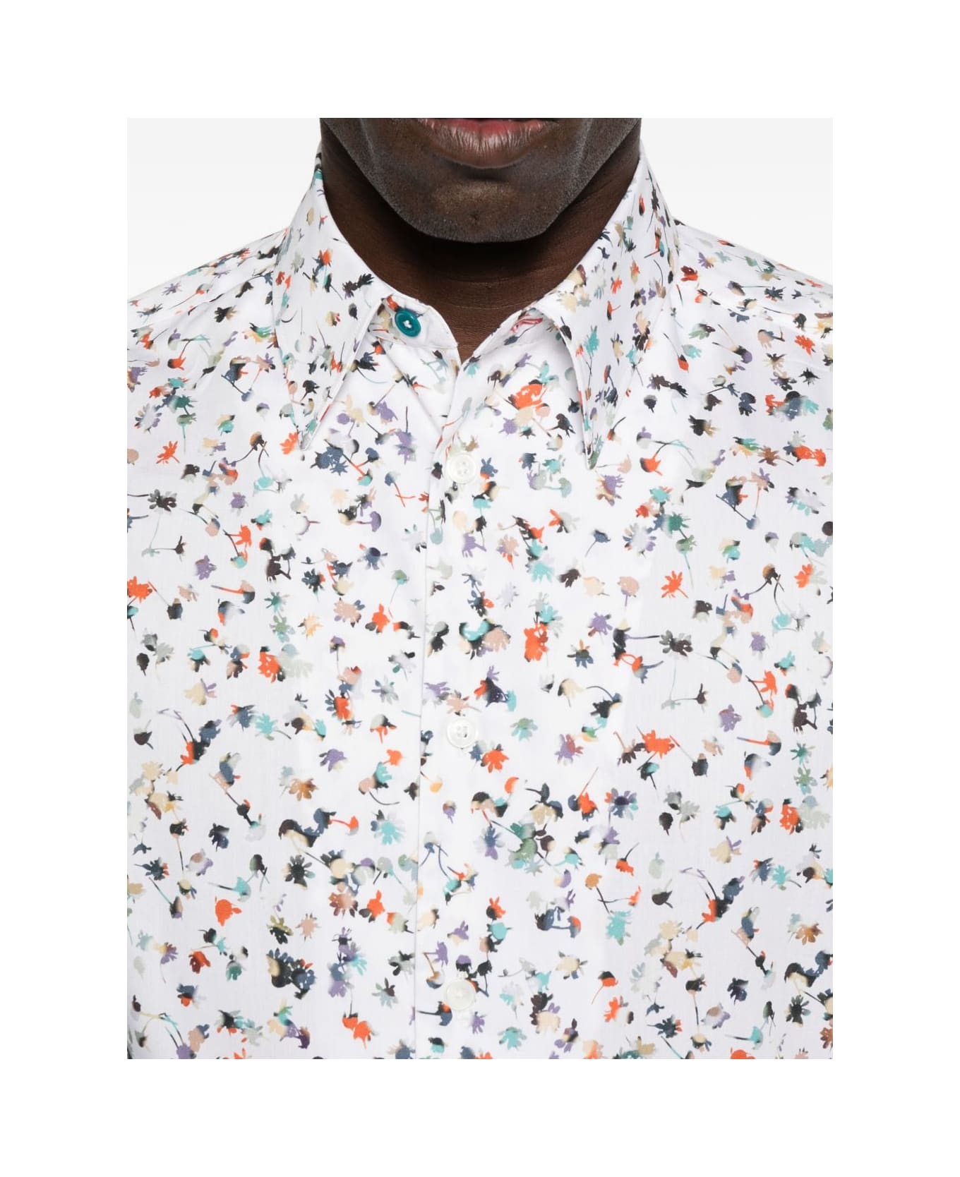 Paul Smith Printed Cotton Shirt - White