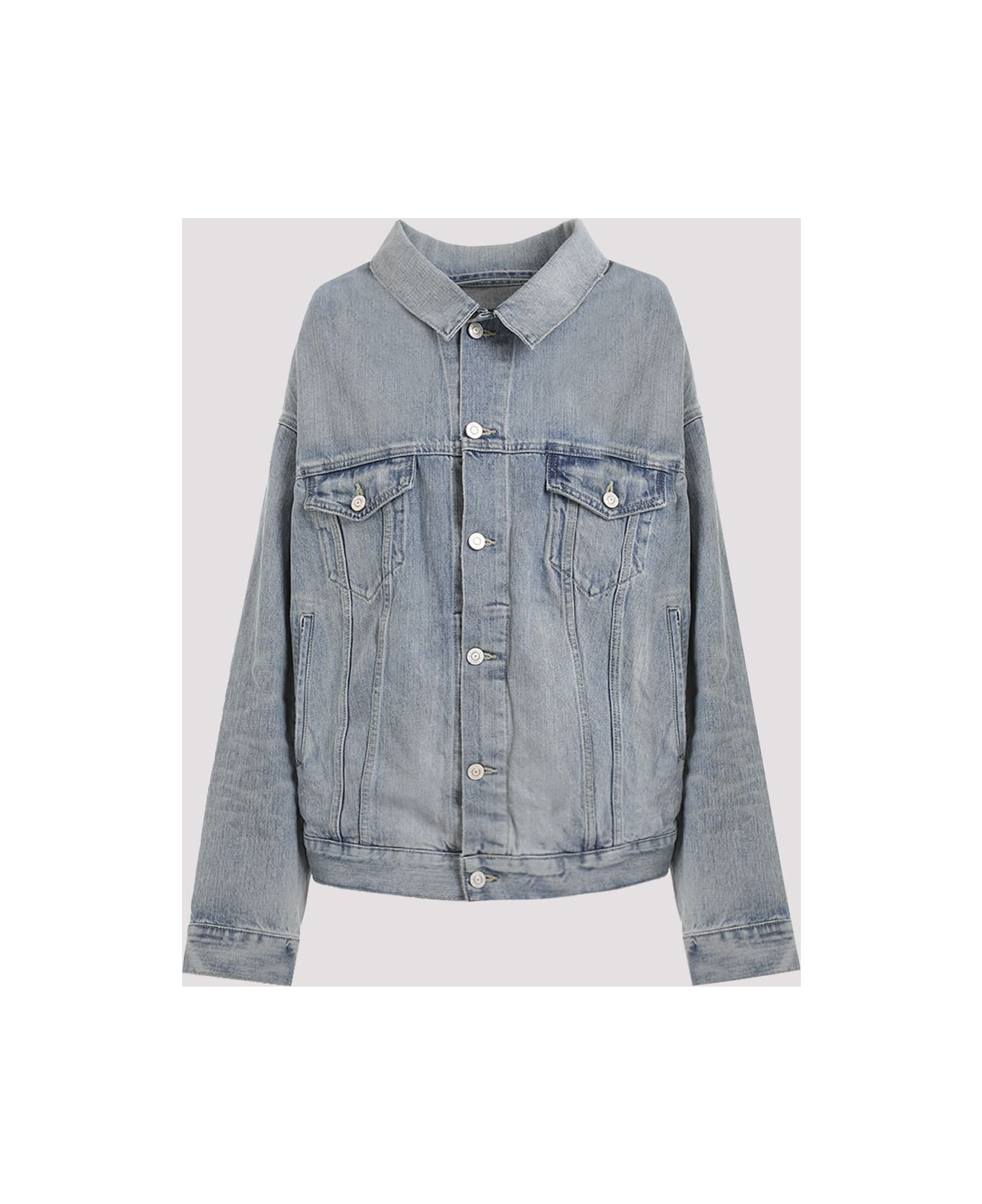 Balenciaga Off Shoulder Jacket - Outback Blue