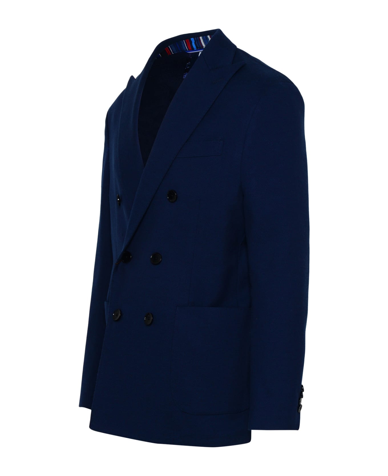 Etro Blue Cotton Blend Blazer Jacket - Blue