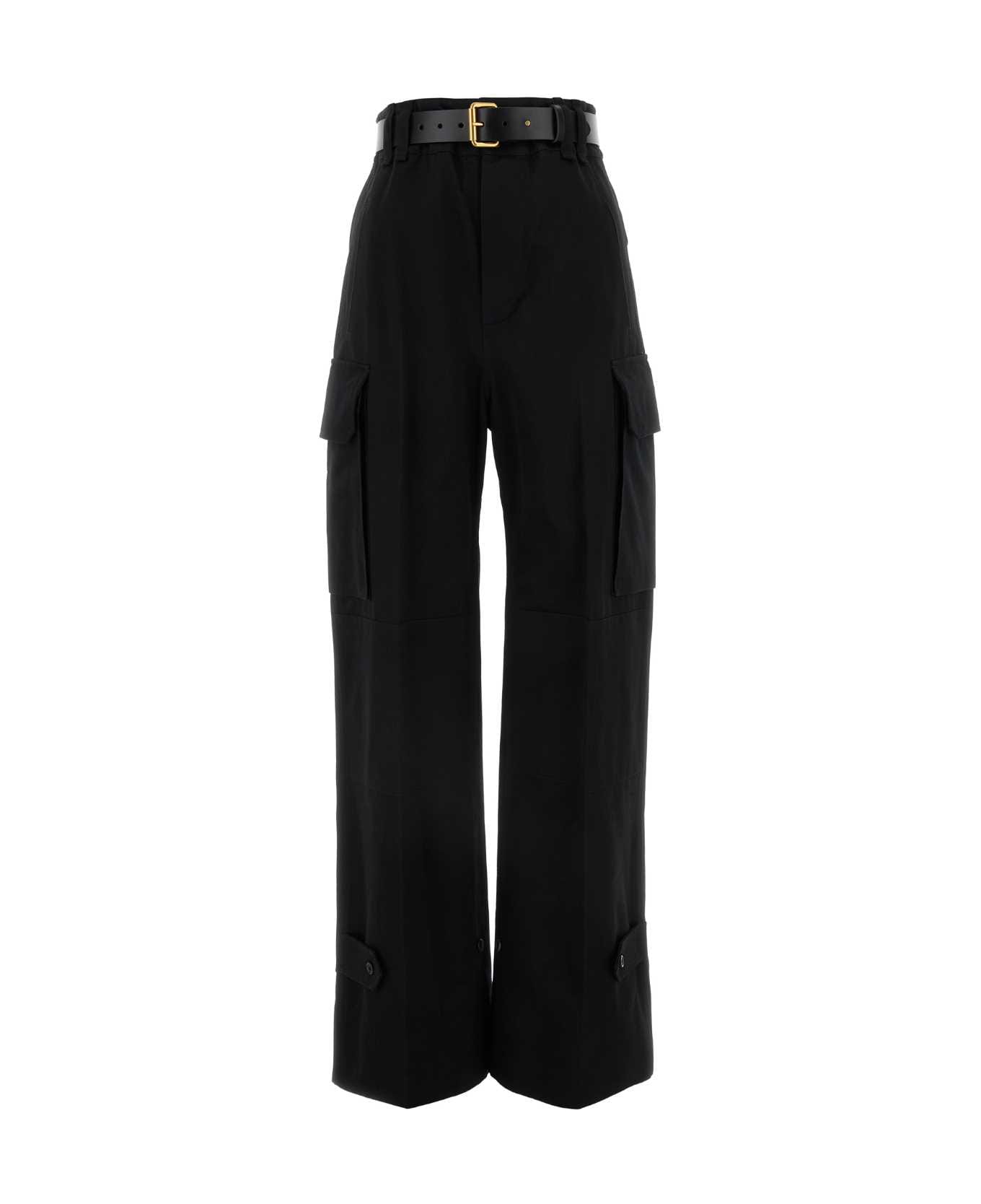 Saint Laurent Black Cotton Pant - NOIR