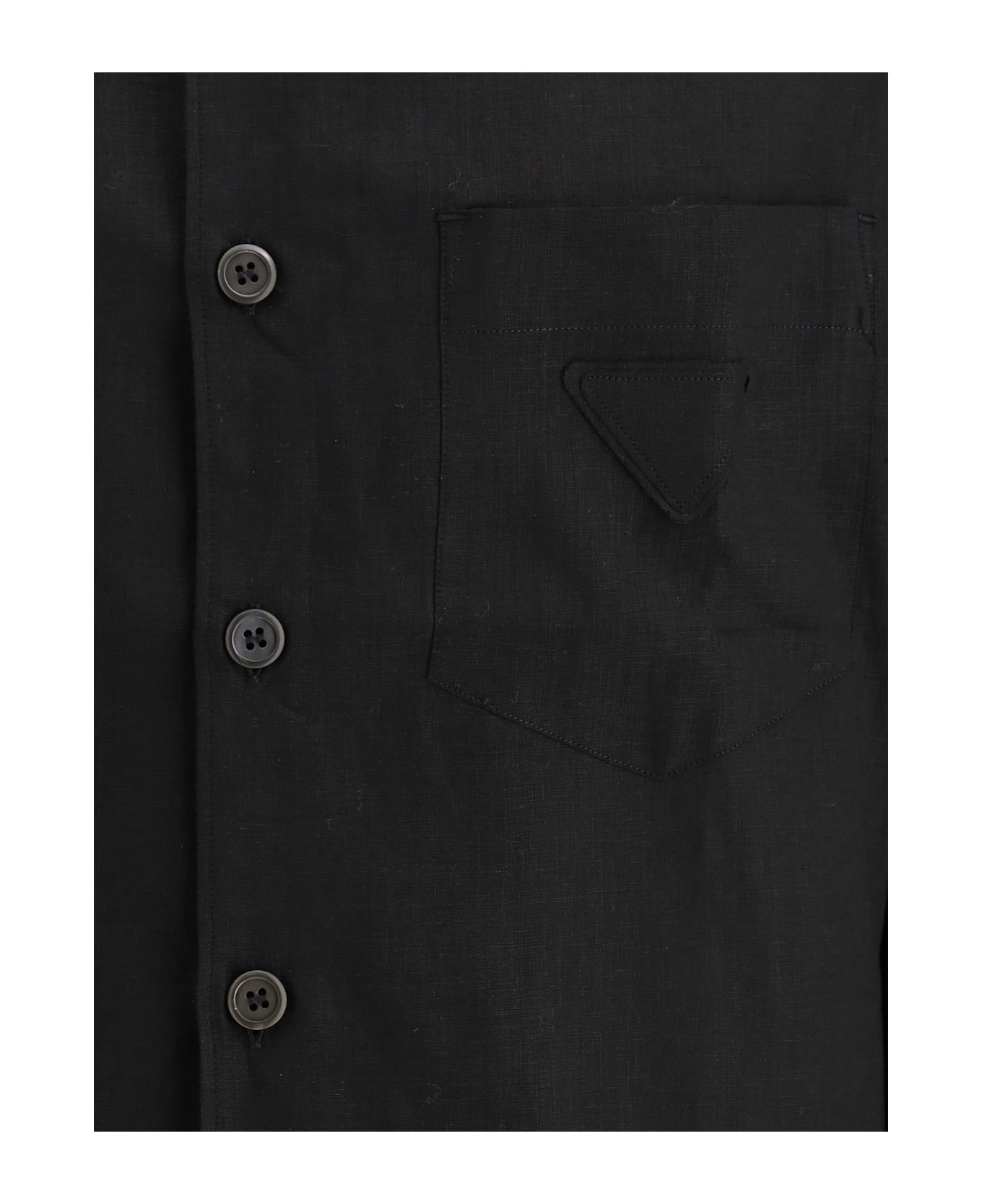 Prada Black Linen Shirt