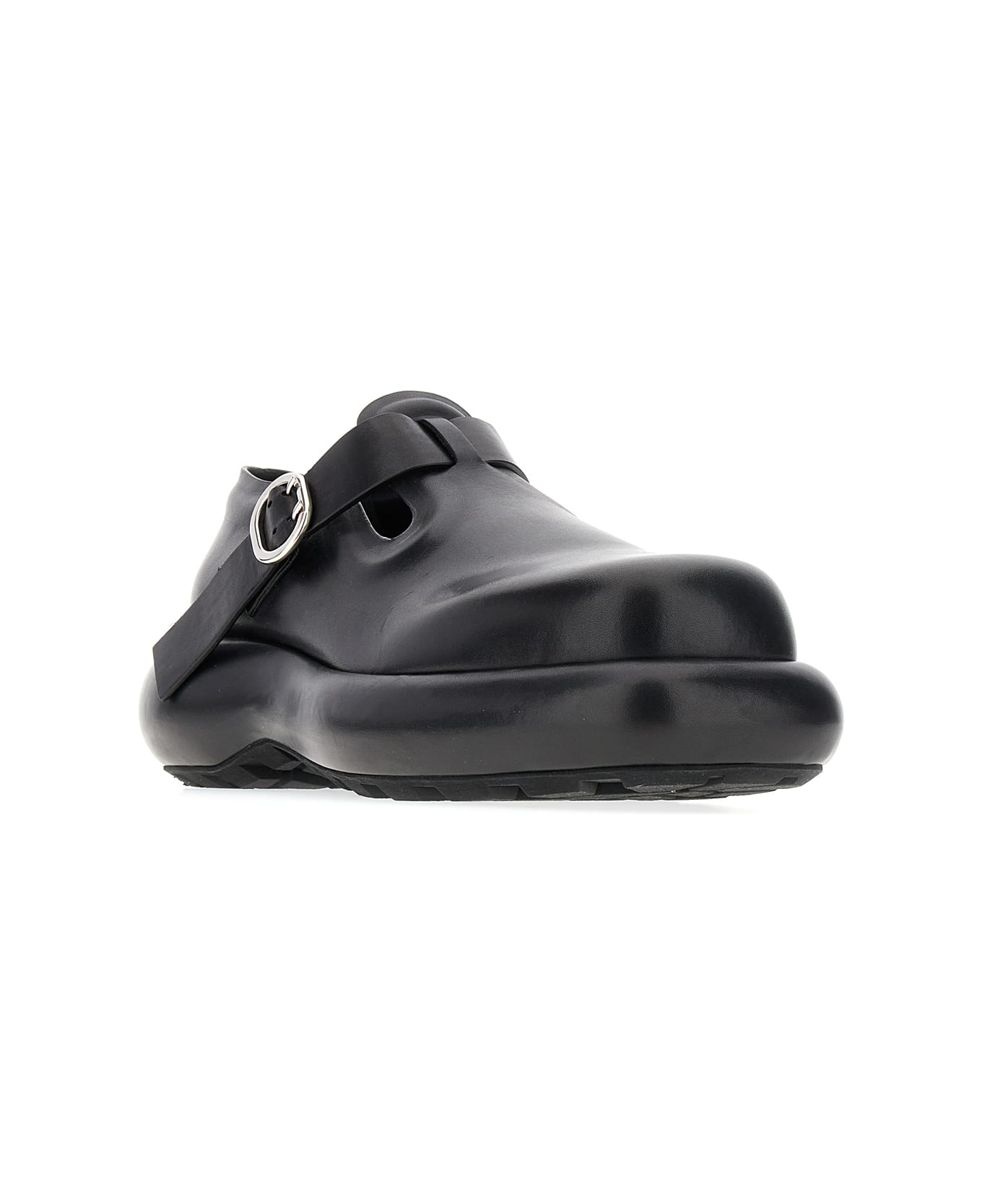 Jil Sander Black Leather Buckle Shoes - 1