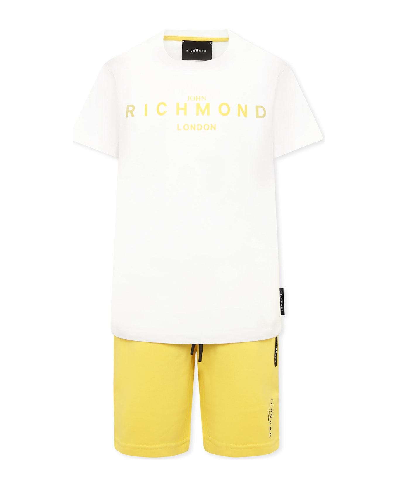 Richmond Yellow Suit For Boy With Logo - Yellow